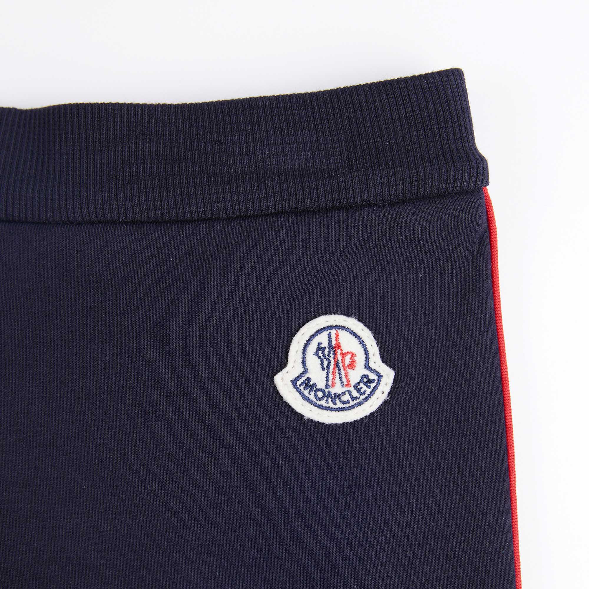 Baby Boys Navy Logo Cotton Trousers