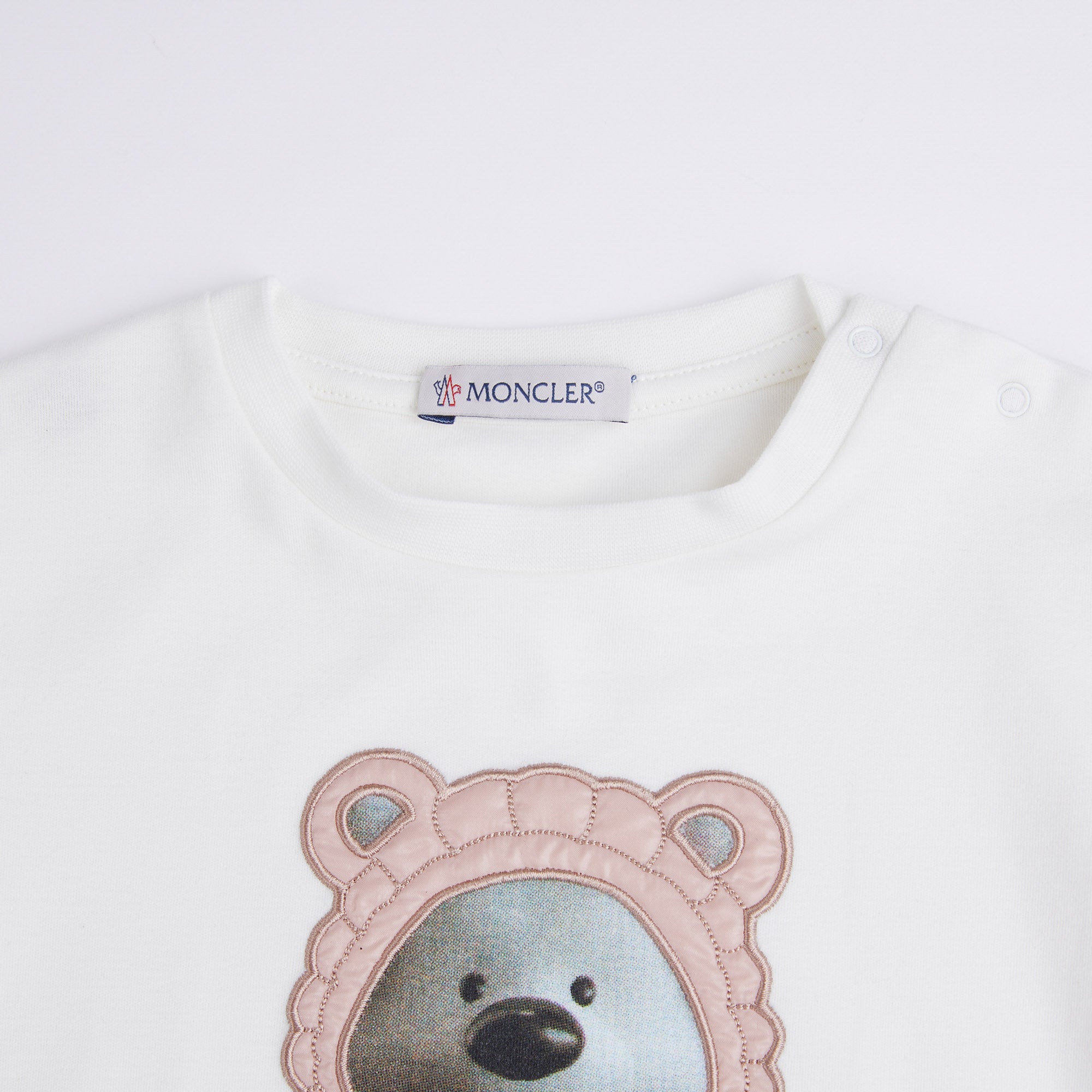 Baby Boys & Girls White Printed Cotton T-Shirt