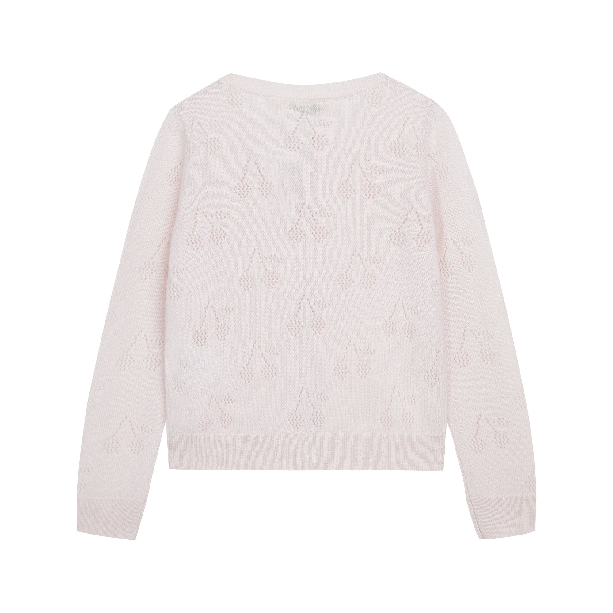 Girls Light Pink Cashmere Cardigan