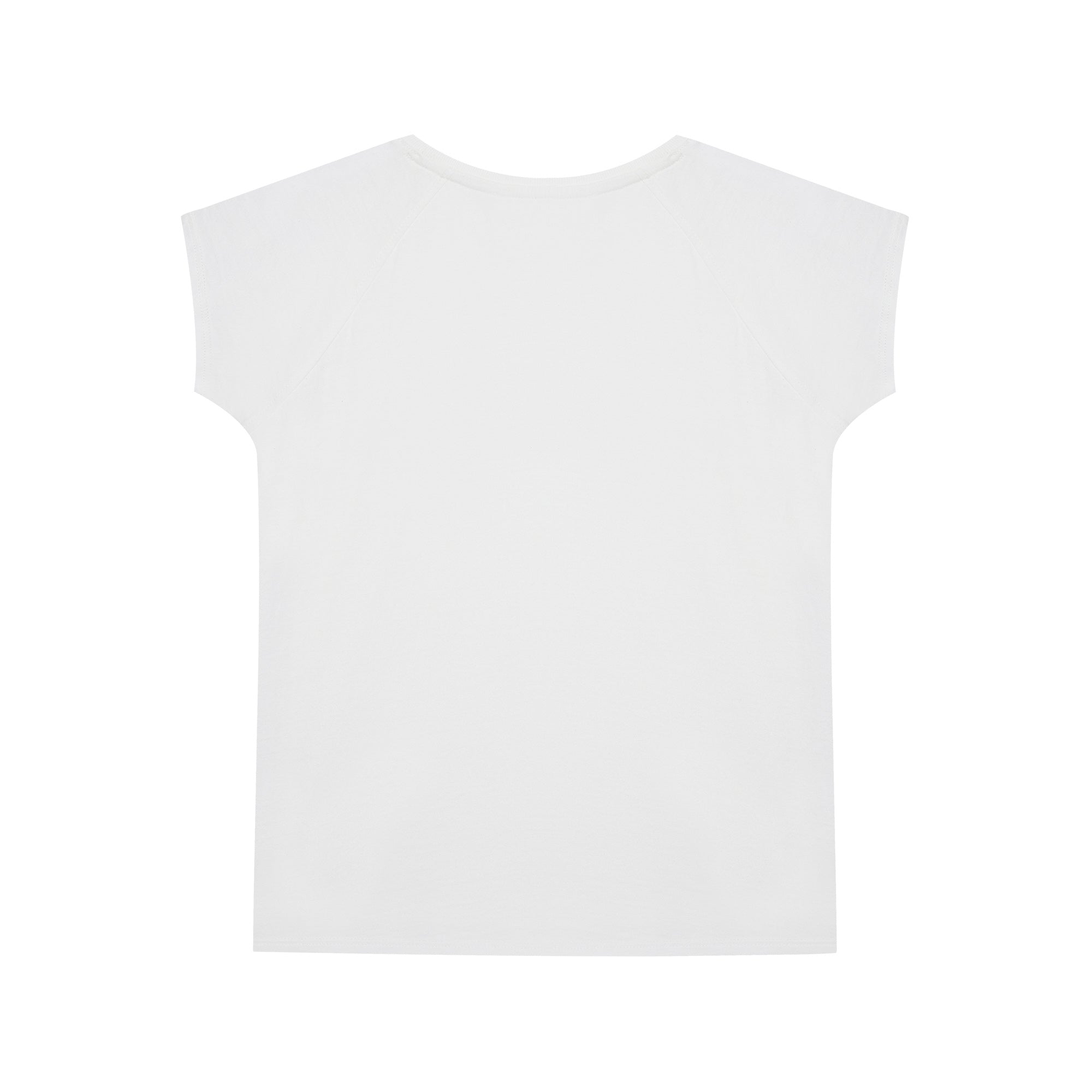 Girls White Logo Cotton T-Shirt
