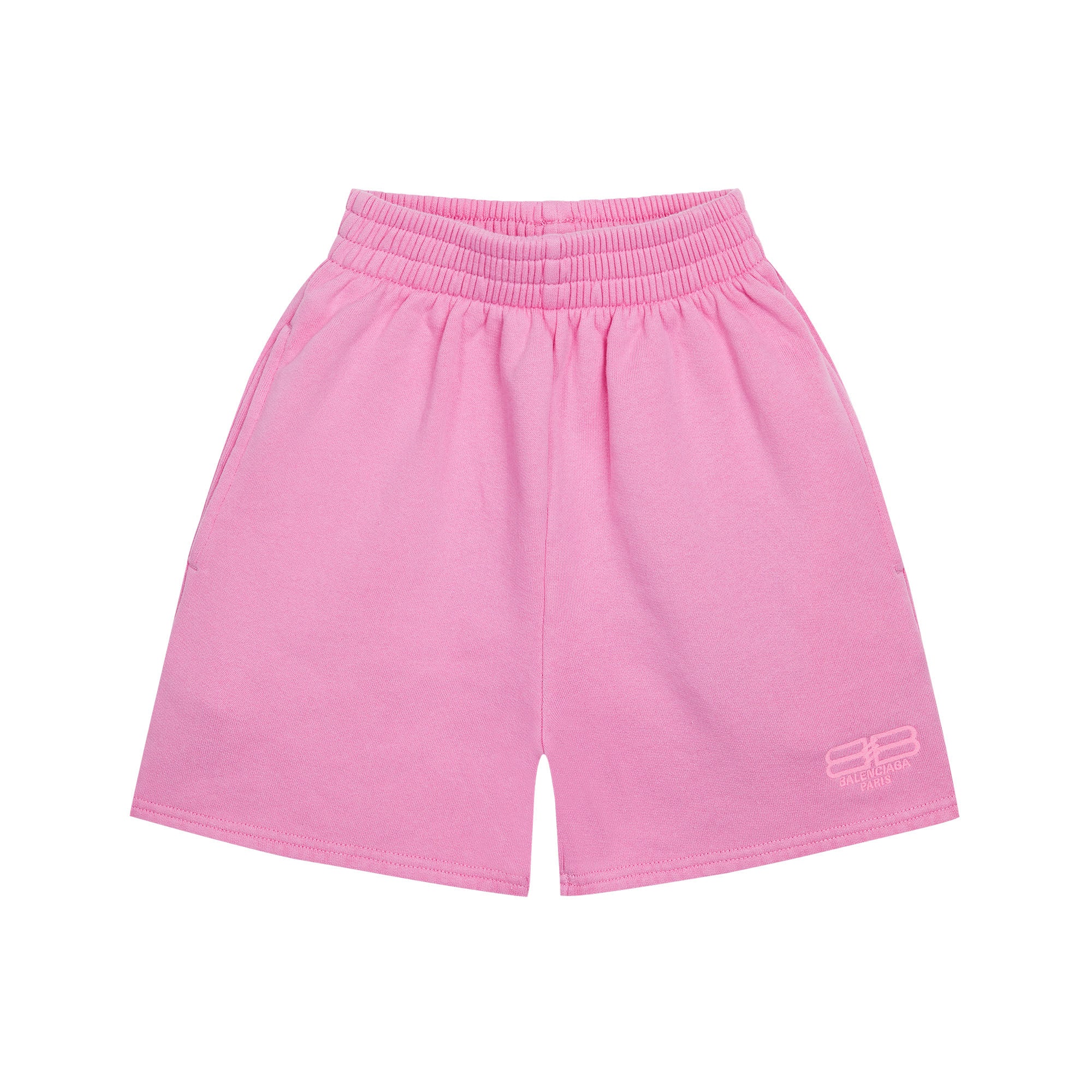 Boys & Girls Pink Logo Cotton Shorts