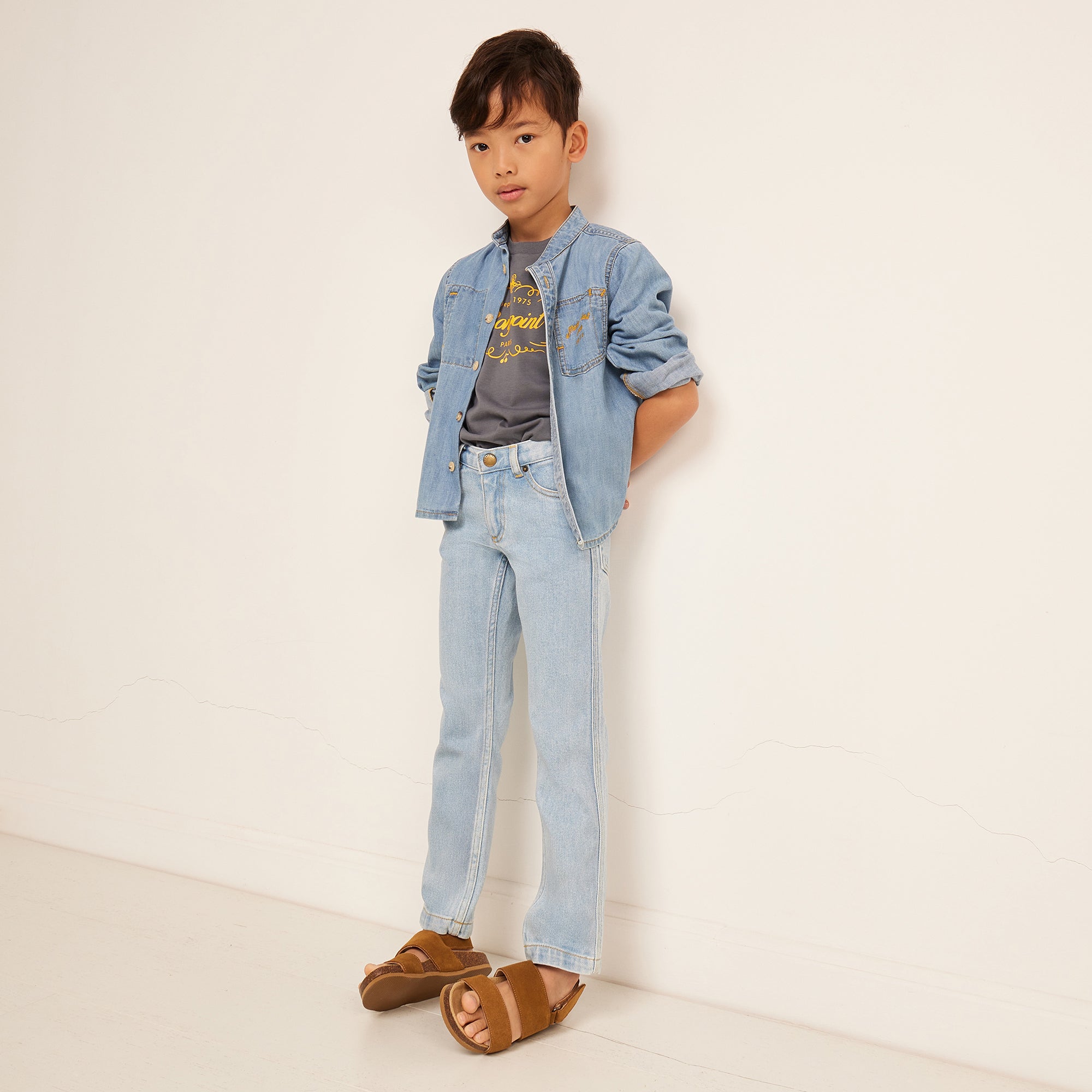 Boys & Girls Light Blue Denim Trousers