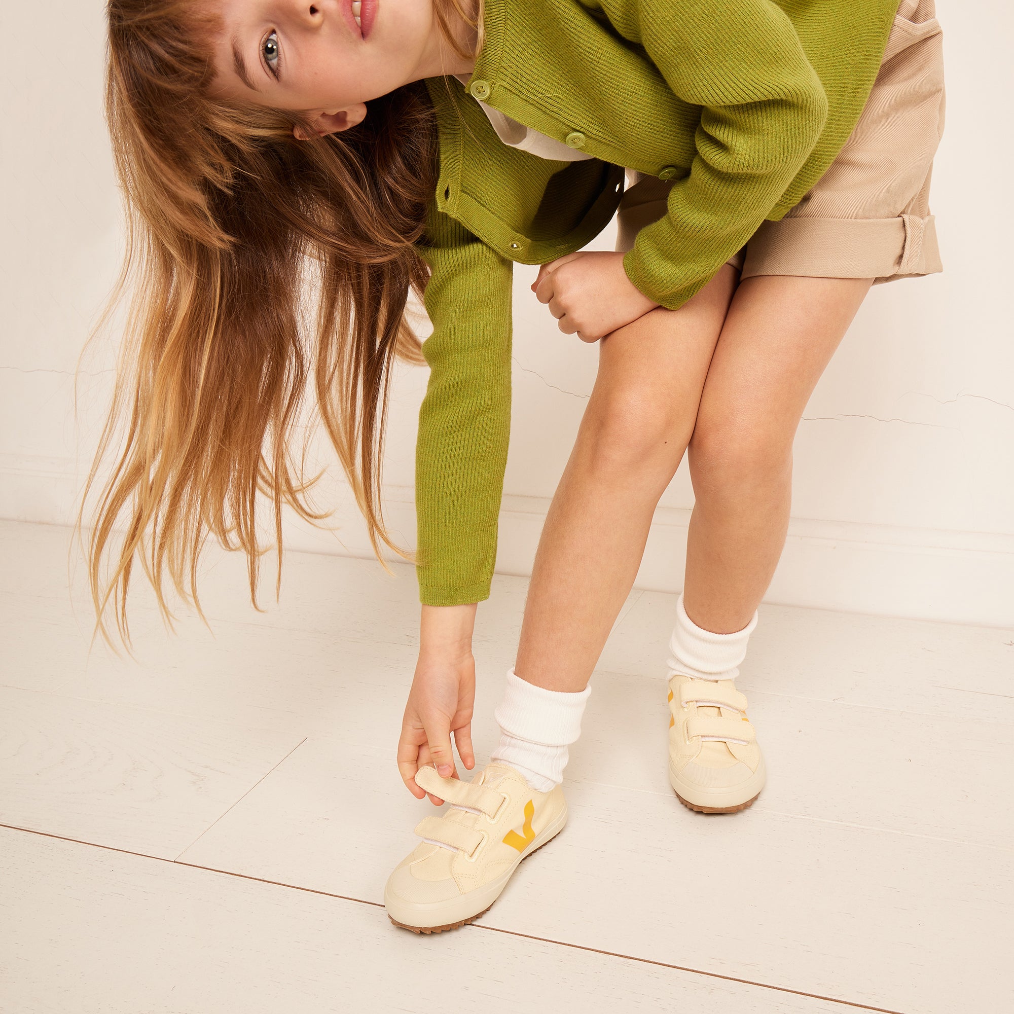 Boys & Girls Ivory Canvas Shoes