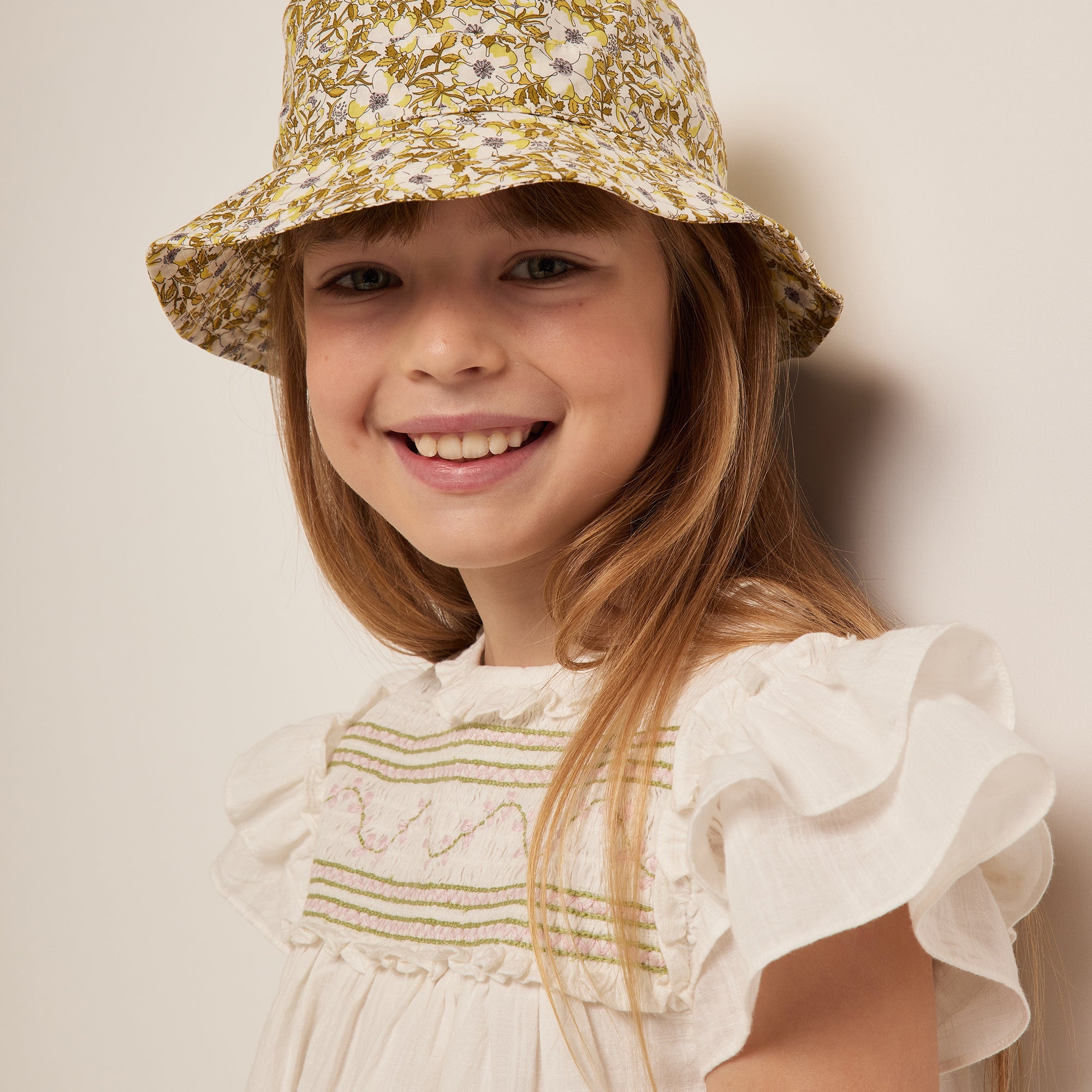 Girls White Cotton Dress