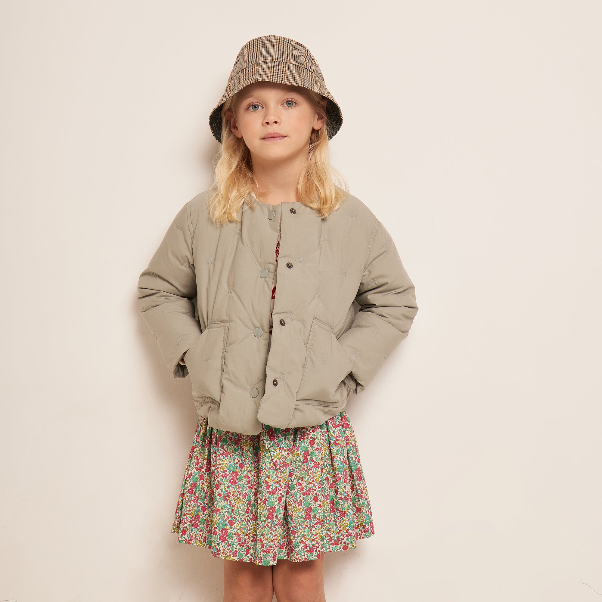 Girls Green Grey Jacket