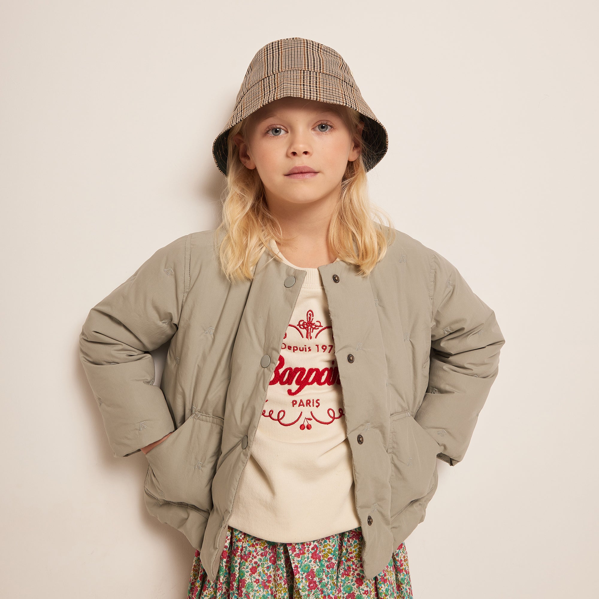 Girls Green Grey Jacket