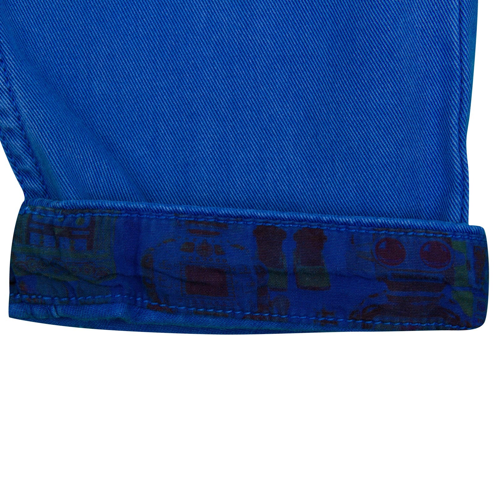 Baby Boys Ultra Blue Trousers  With A Leather Logo Patch - CÉMAROSE | Children's Fashion Store - 4