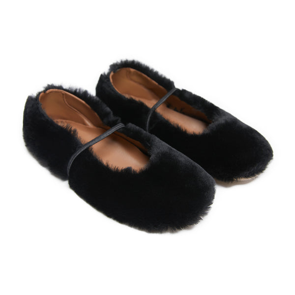 Girls Black Flat Shoes