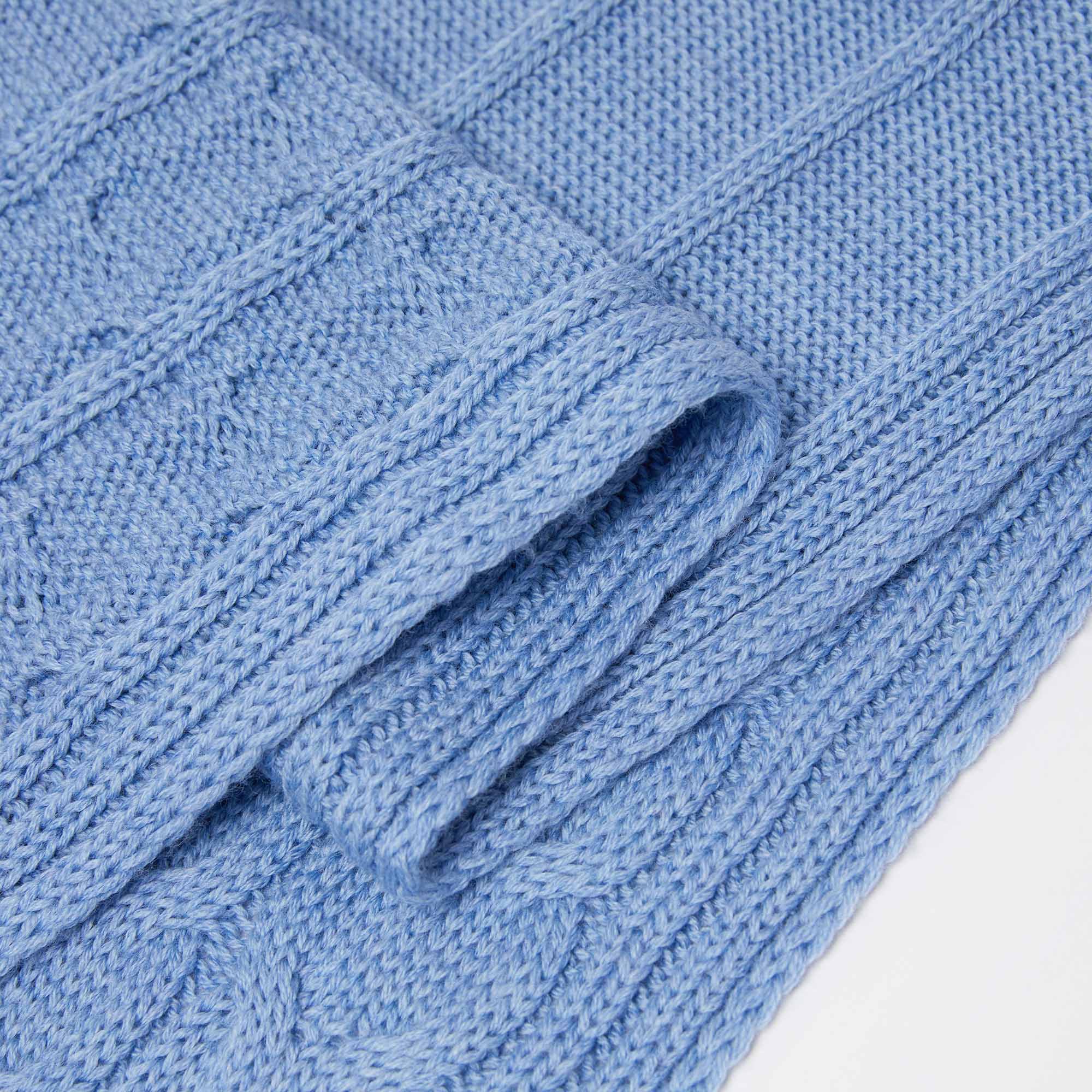 Boys & Girls Blue Wool Scarf
