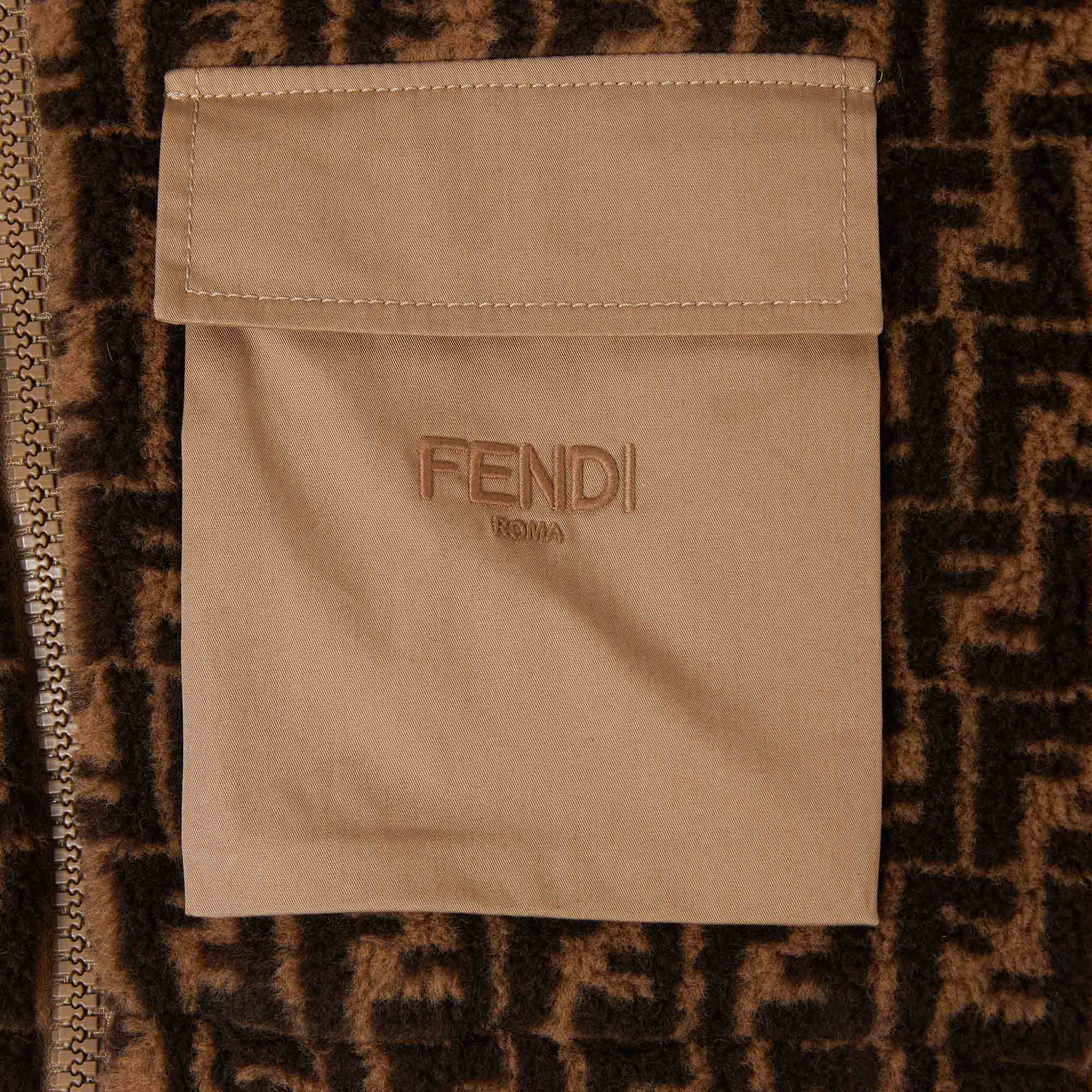 Boys & Girls Brown Logo Jacket