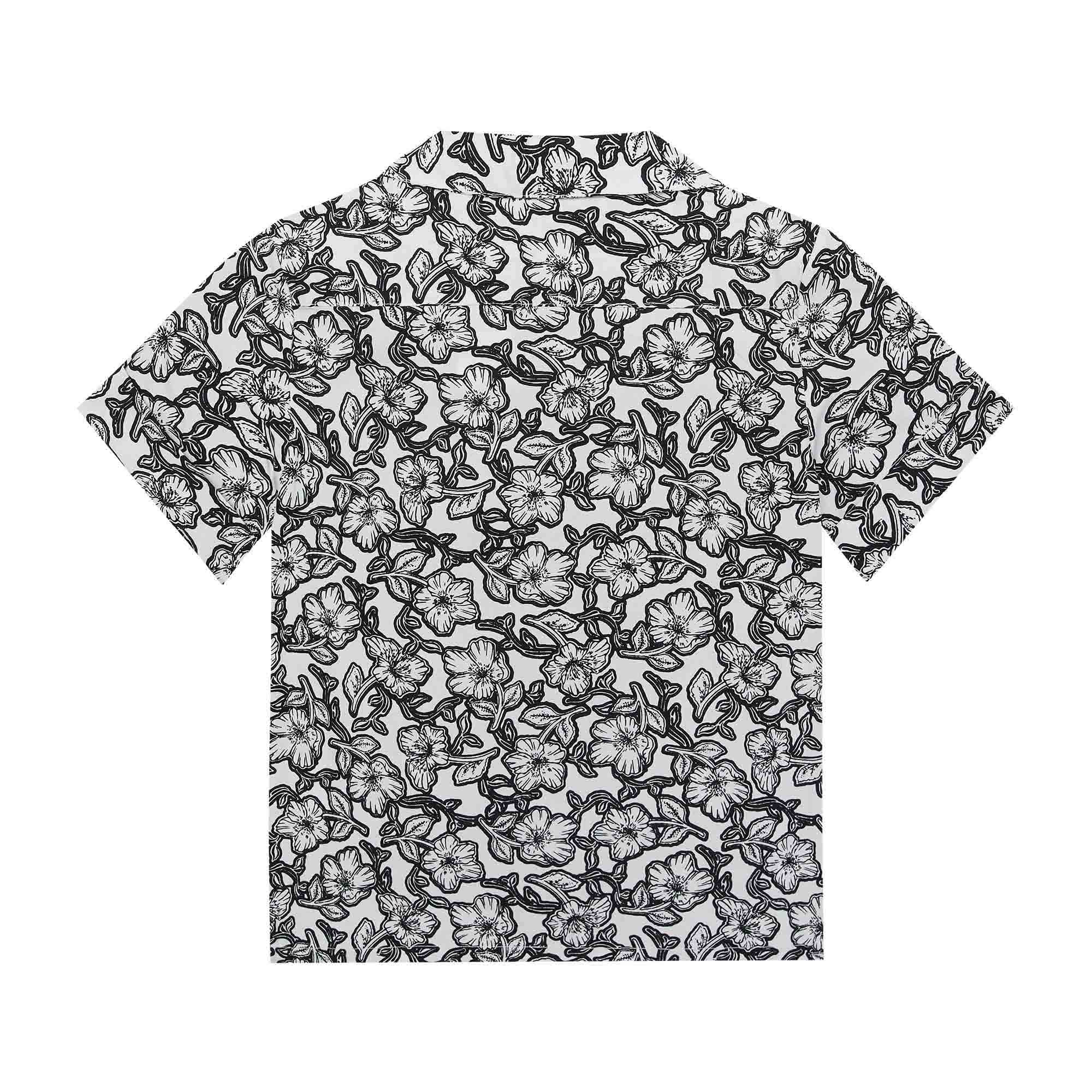 Boys Black Flower Cotton Shirt