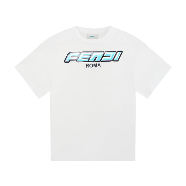 Boys & Girls White Cotton T-Shirt