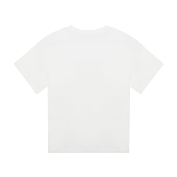 Boys & Girls White Cotton T-Shirt