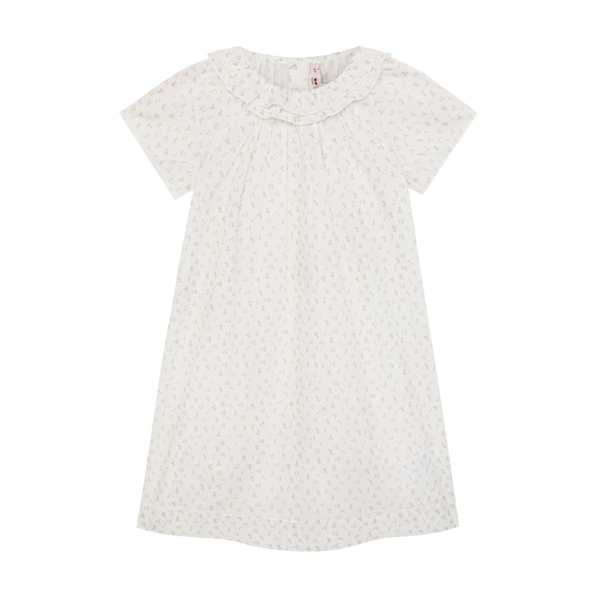 Girls White Logo Cotton Nightwear Dress