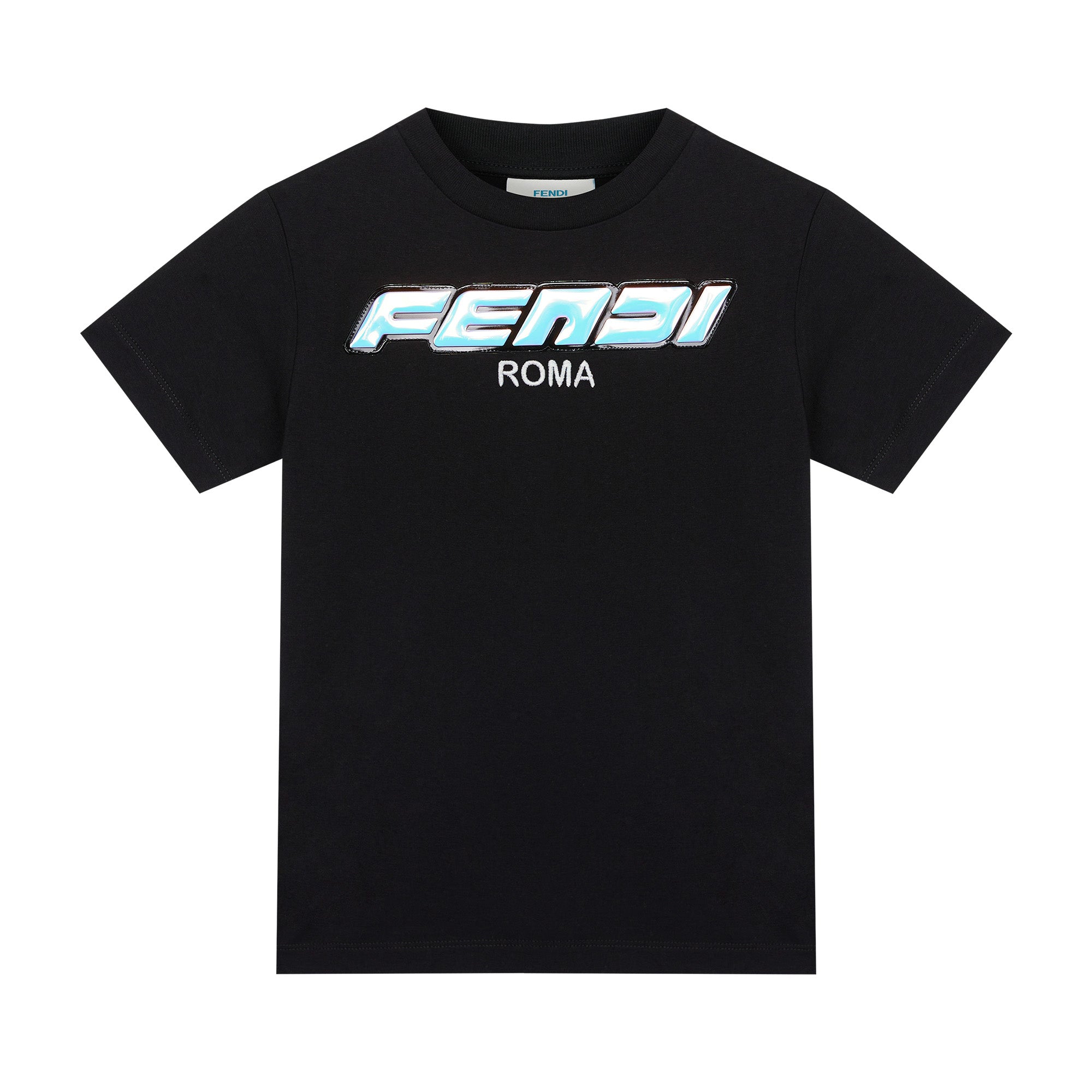 Boys & Girls Black Cotton T-Shirt