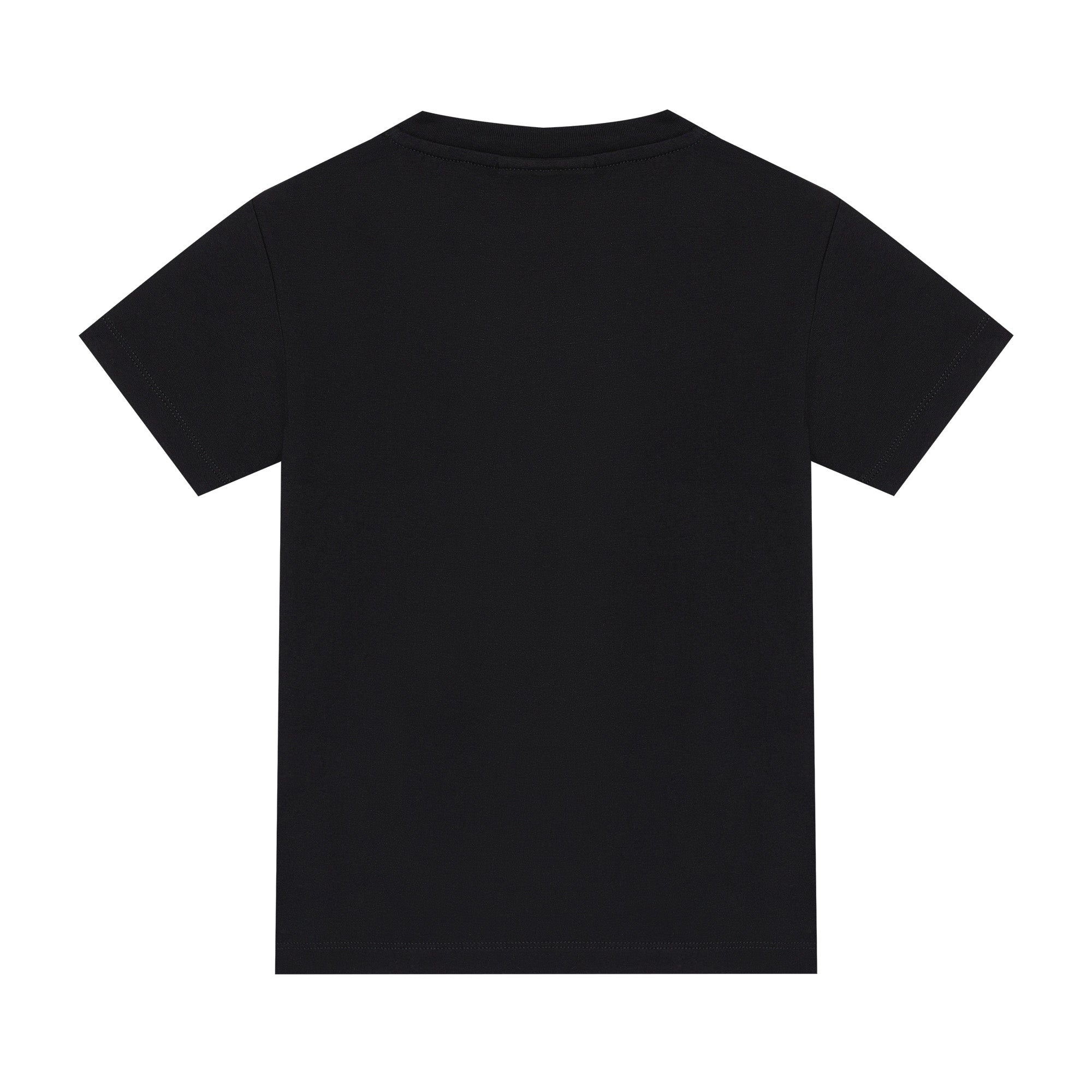Boys & Girls Black Cotton T-Shirt