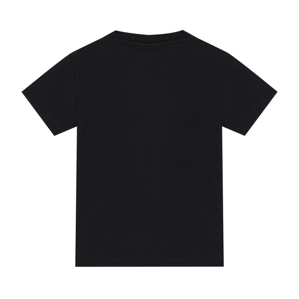 Boys & Girls Black Cotton T-Shirt