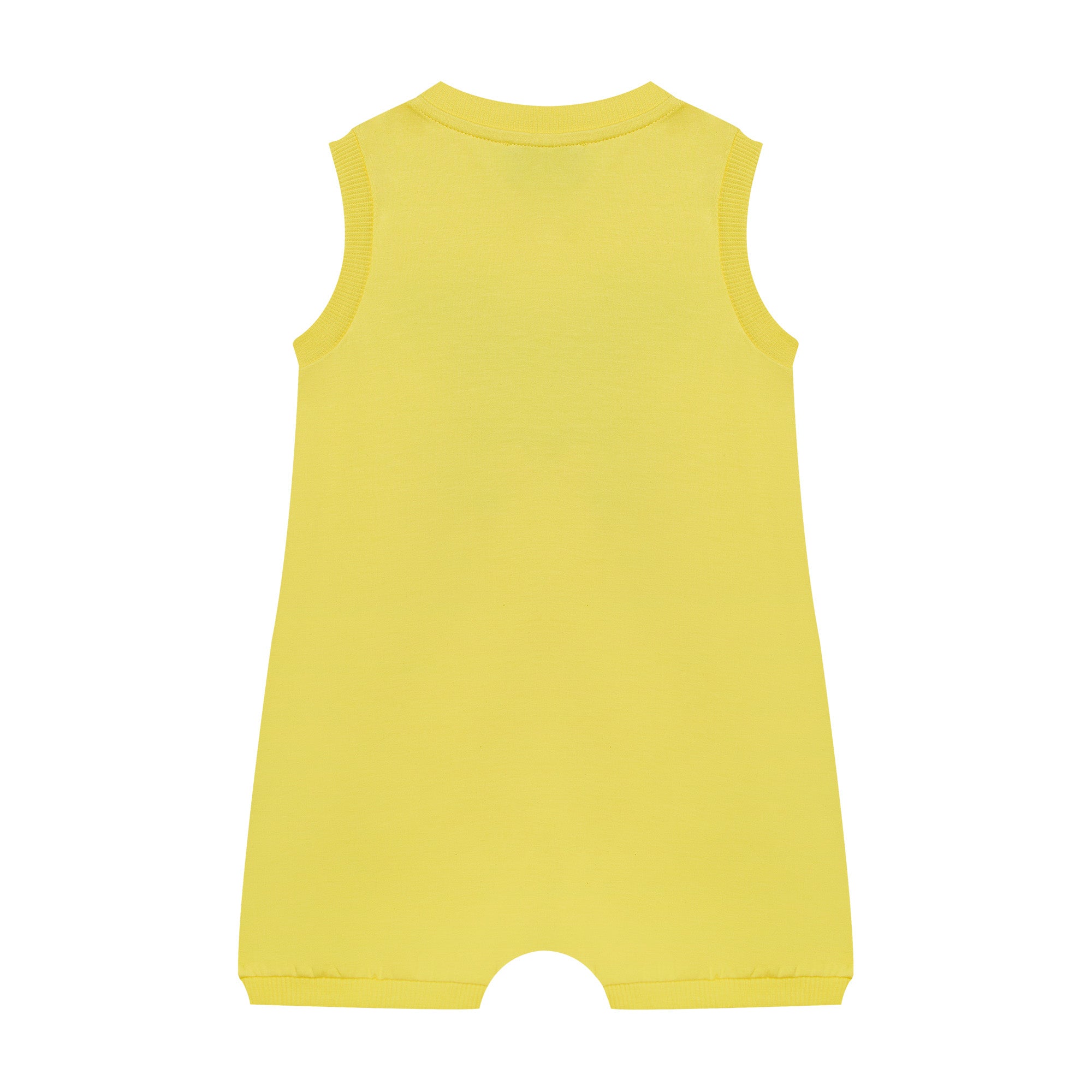 Baby Boys & Girls Yellow Cotton Babysuit