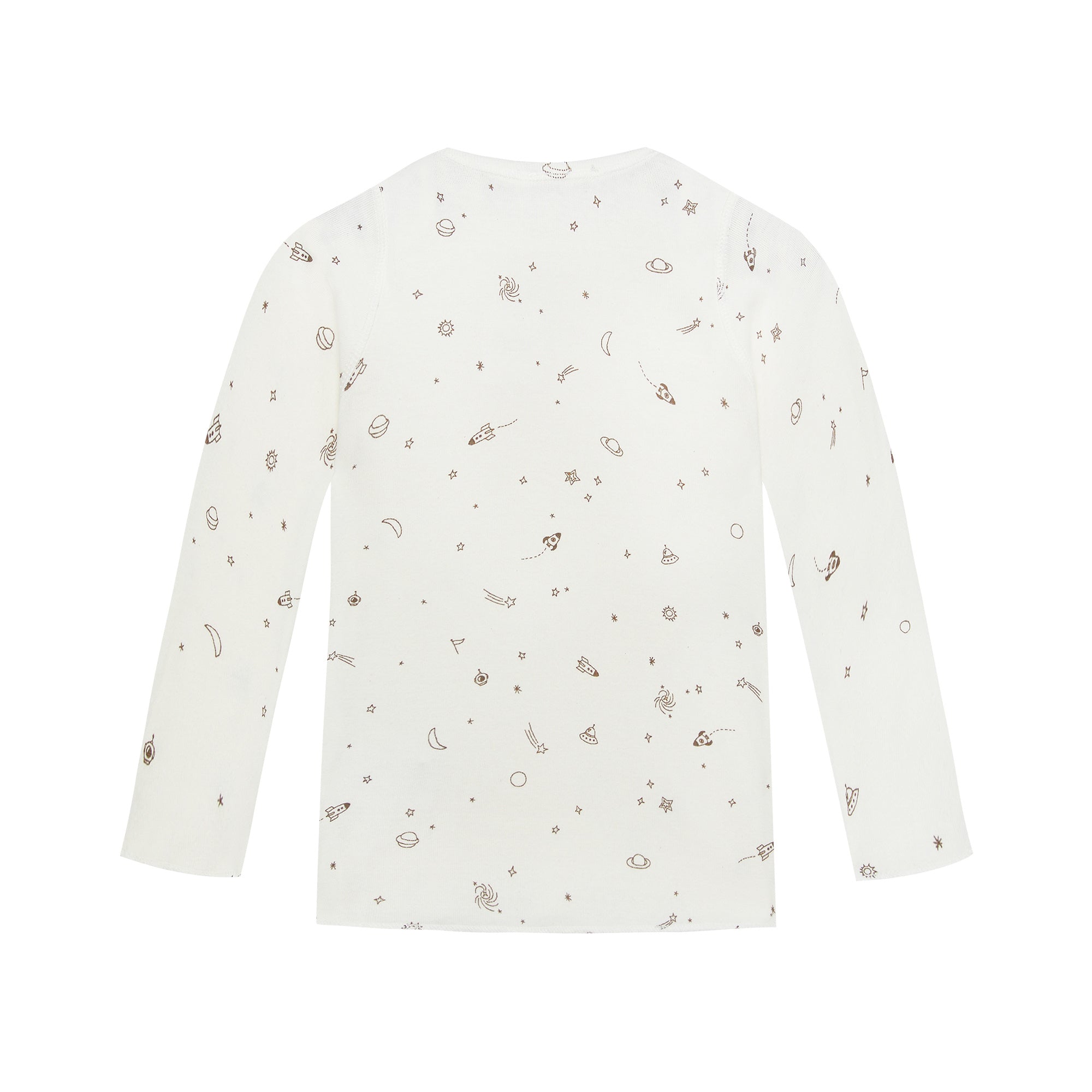 Baby Boys White Printed Cotton Set