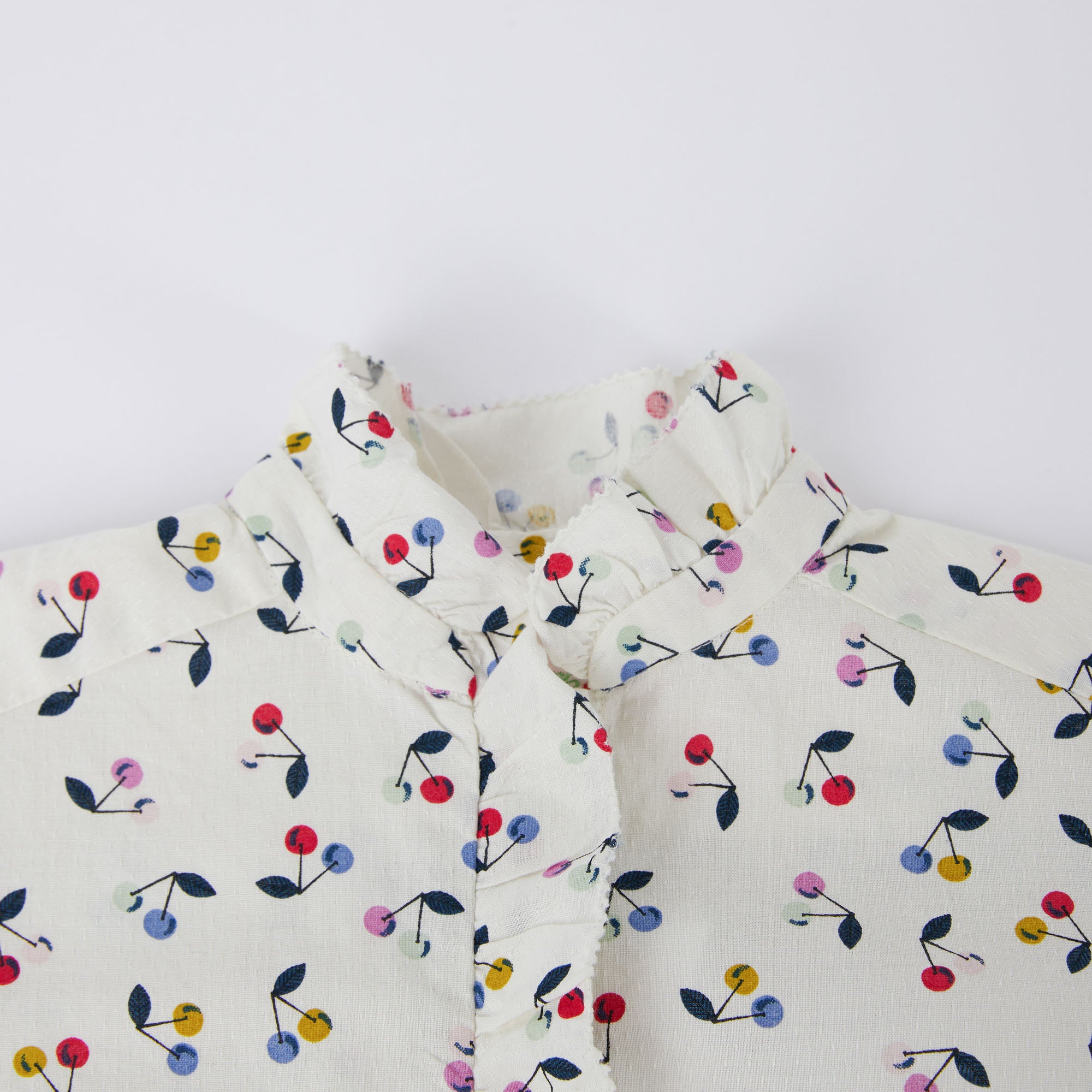 Girls White Logo Cotton Shirt