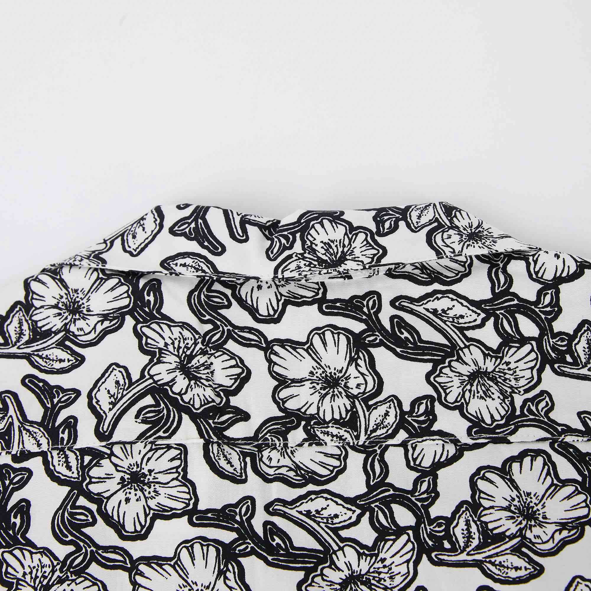 Boys Black Flower Cotton Shirt