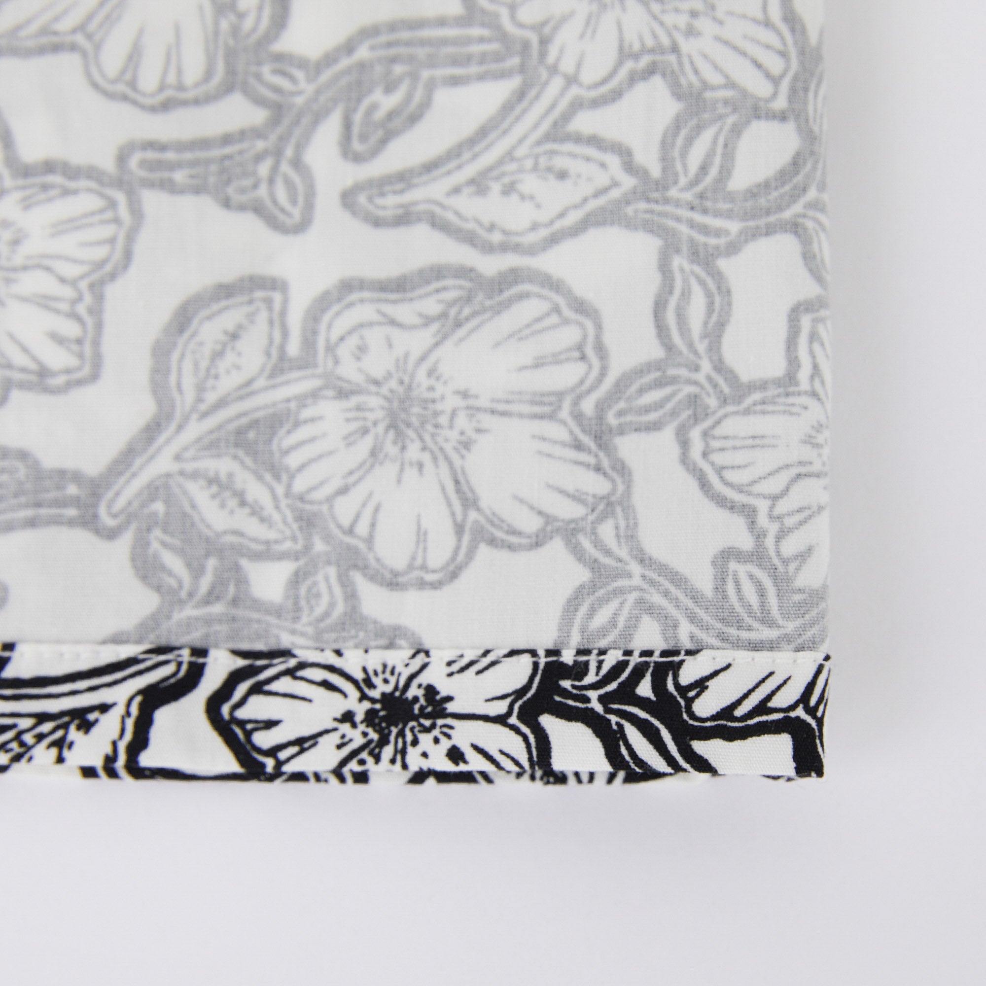 Boys Black Flower Cotton Shirt