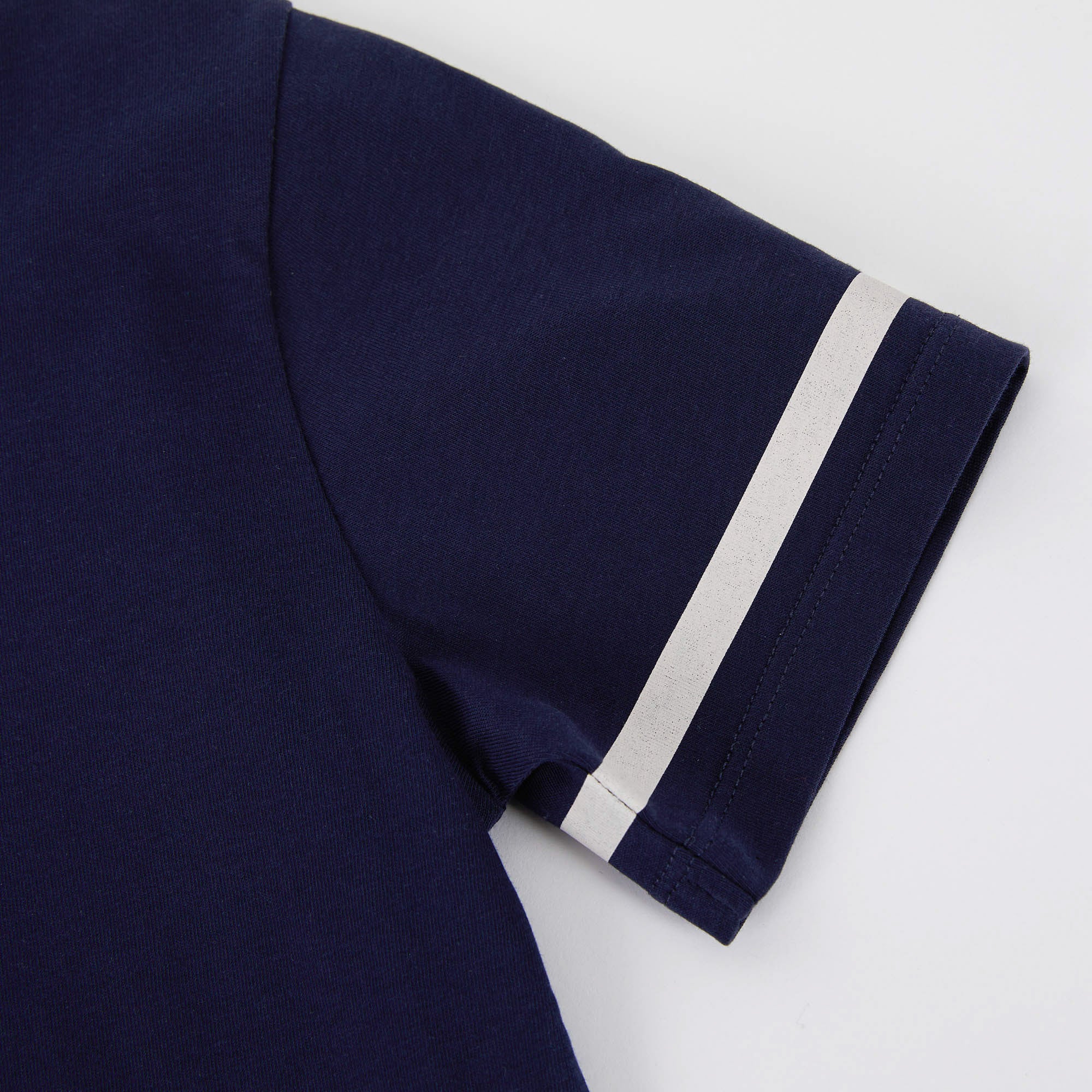 Boys Navy Logo Cotton T-Shirt