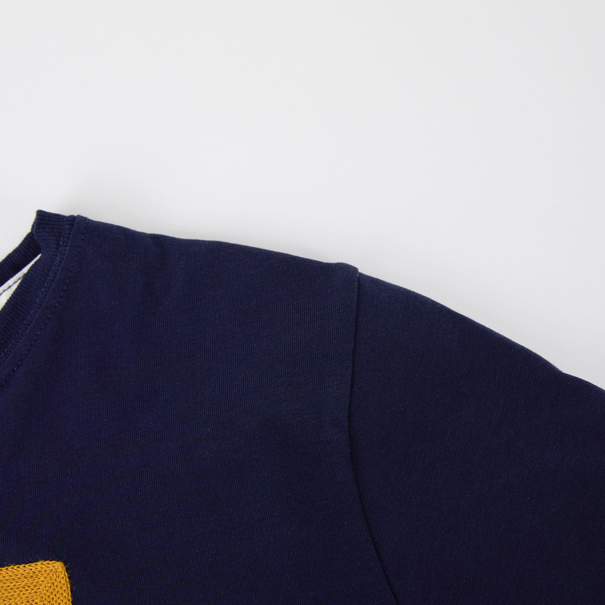 Boys Navy Logo Cotton T-Shirt