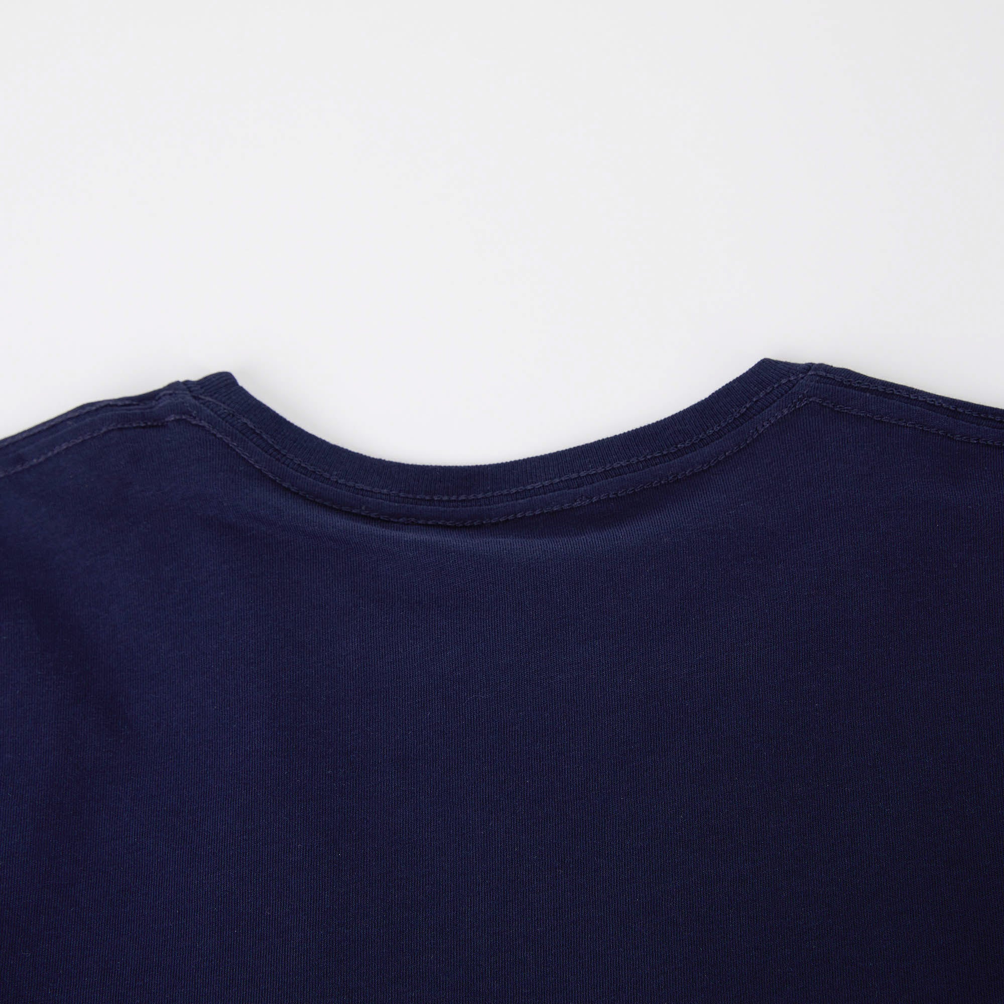 Boys Navy Logo Cotton T-Shirt