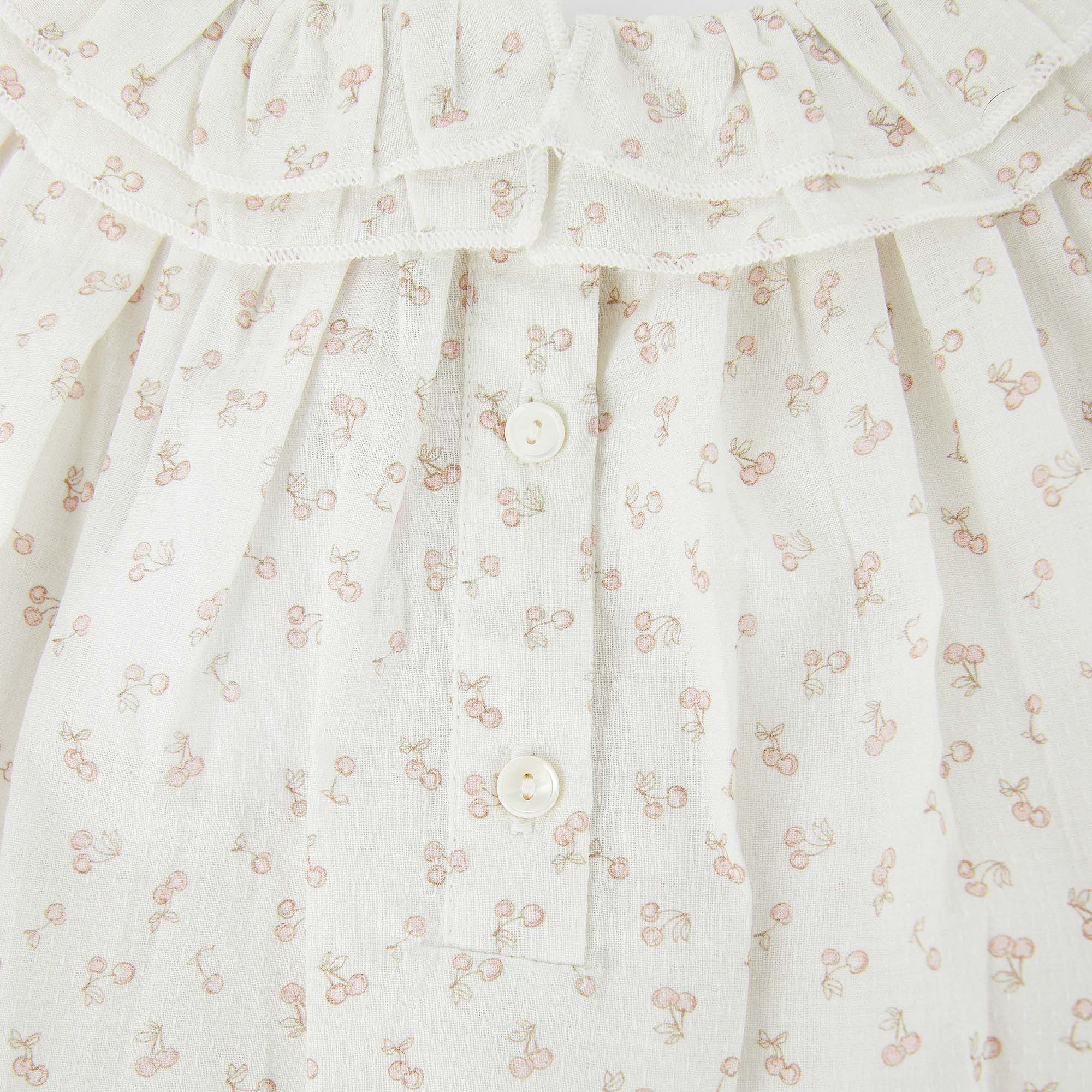 Girls White Logo Cotton Nightwear Dress