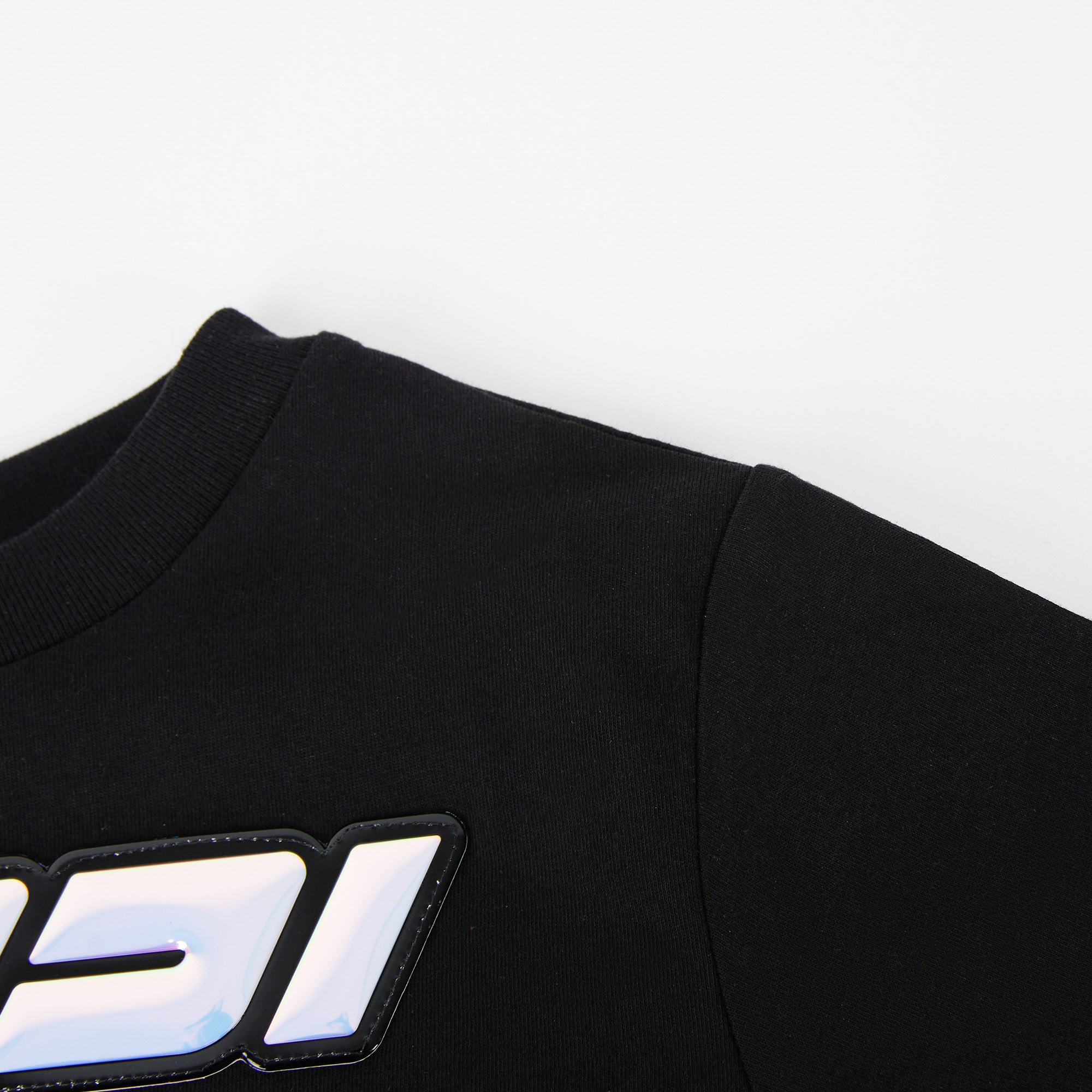 Boys & Girls Black Cotton T-Shirt