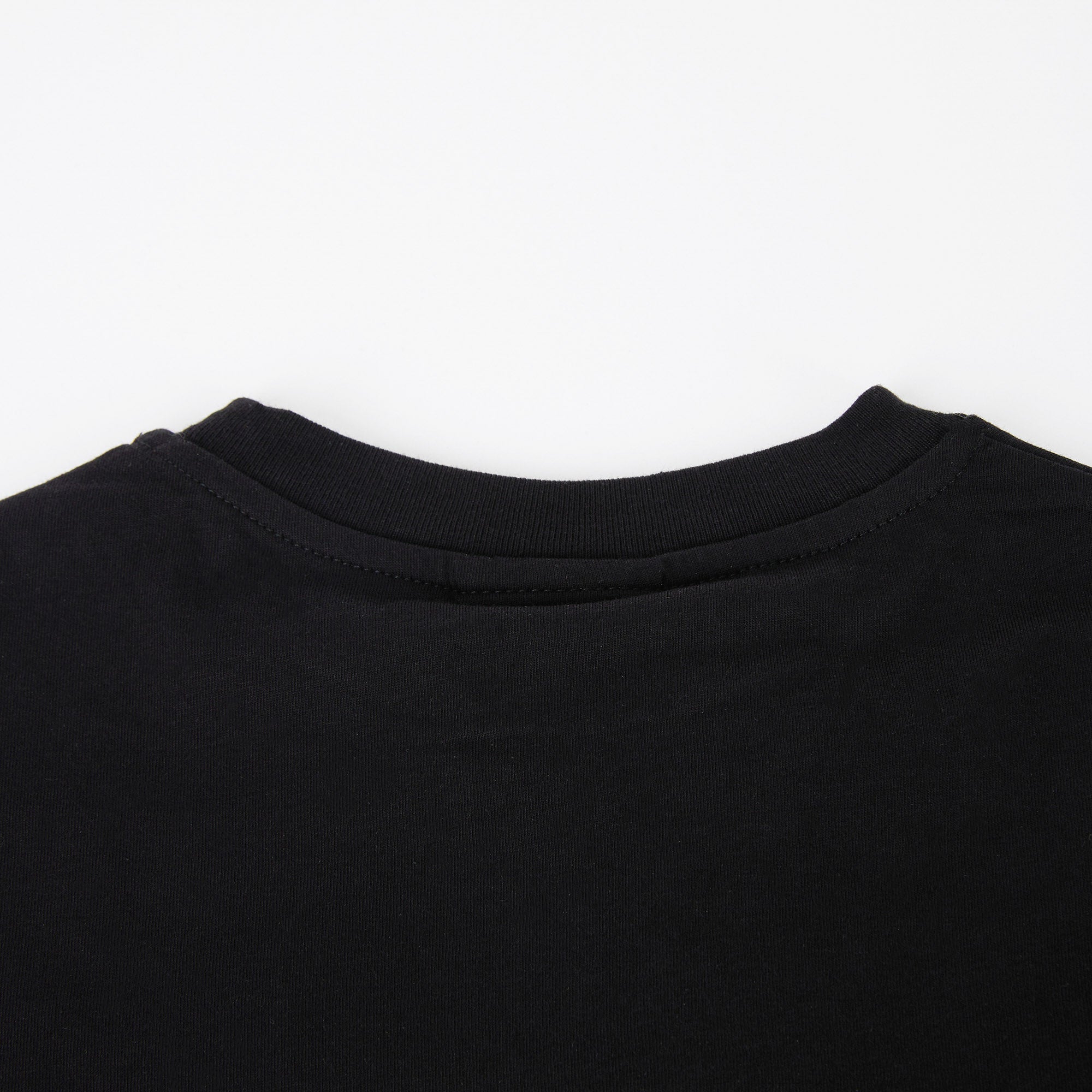 Boys & Girls Black Cotton T-Shirt