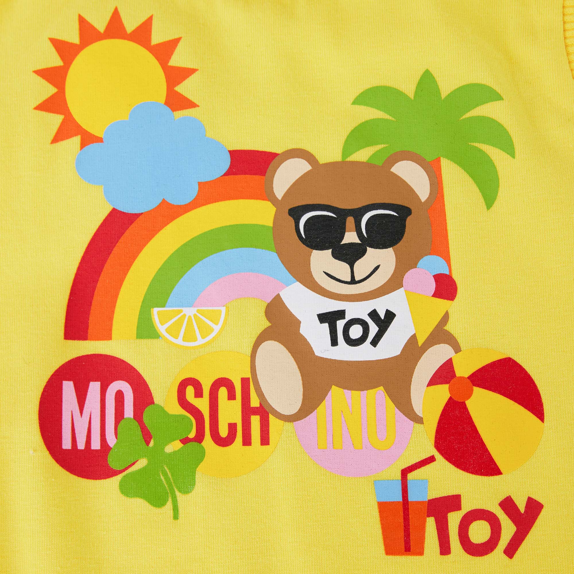 Baby Boys & Girls Yellow Cotton Babysuit