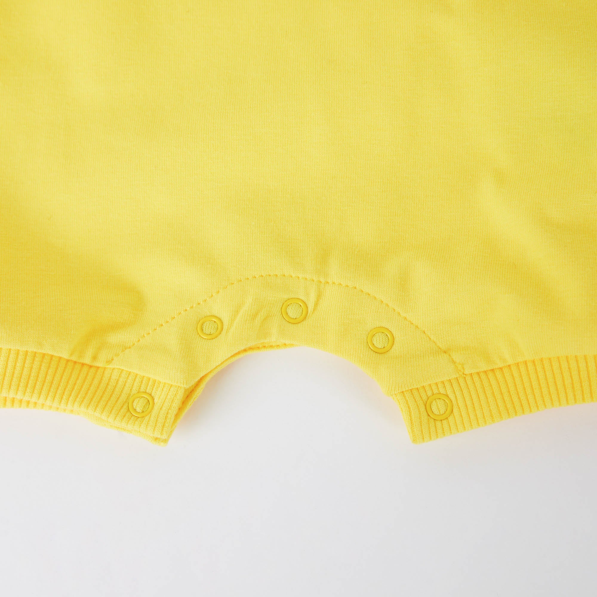 Baby Boys & Girls Yellow Cotton Babysuit