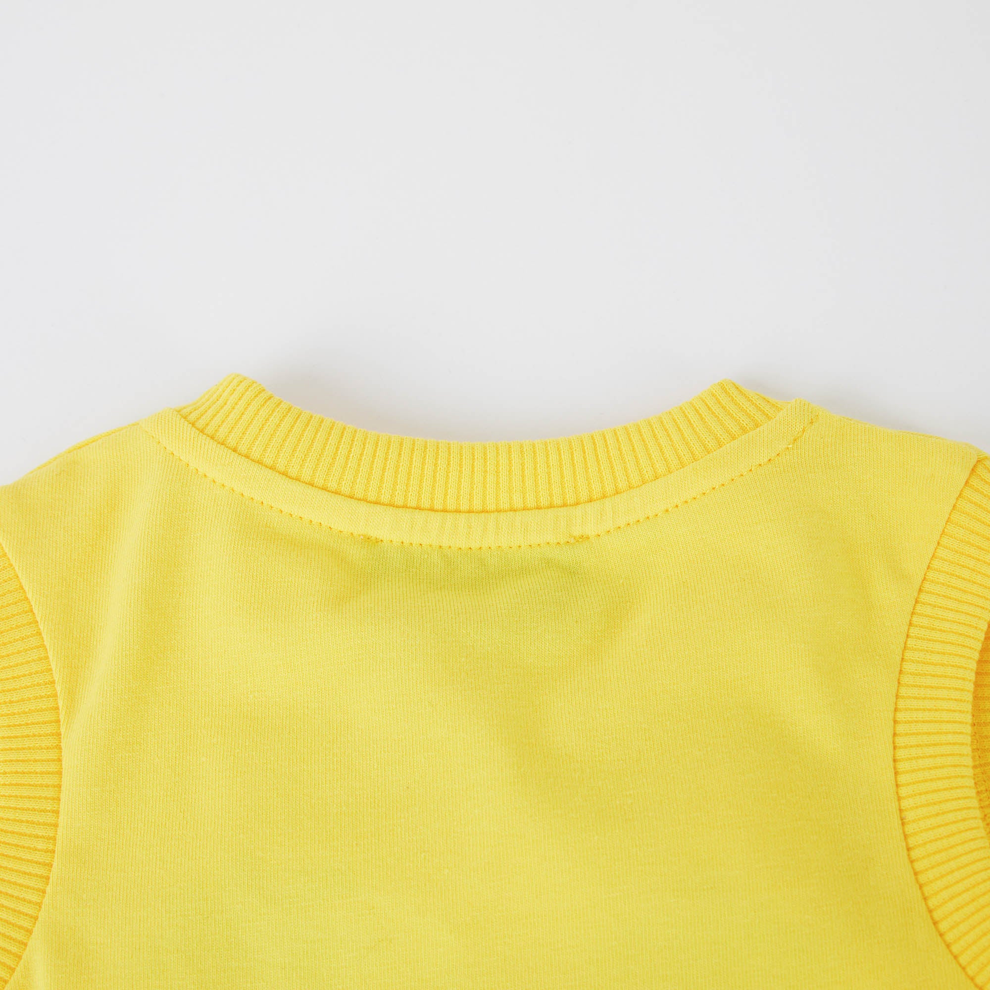 Baby Boys & Girls Yellow Cotton Babysuit