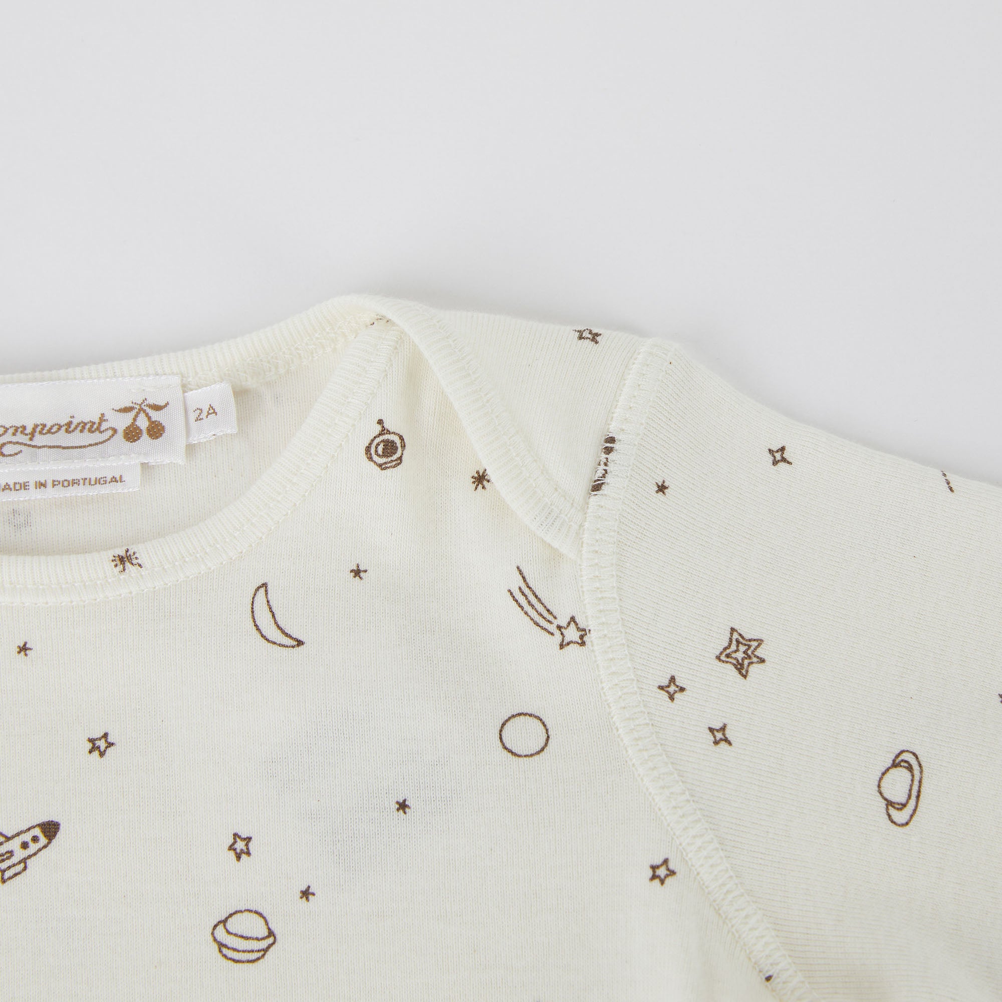 Baby Boys White Printed Cotton Set