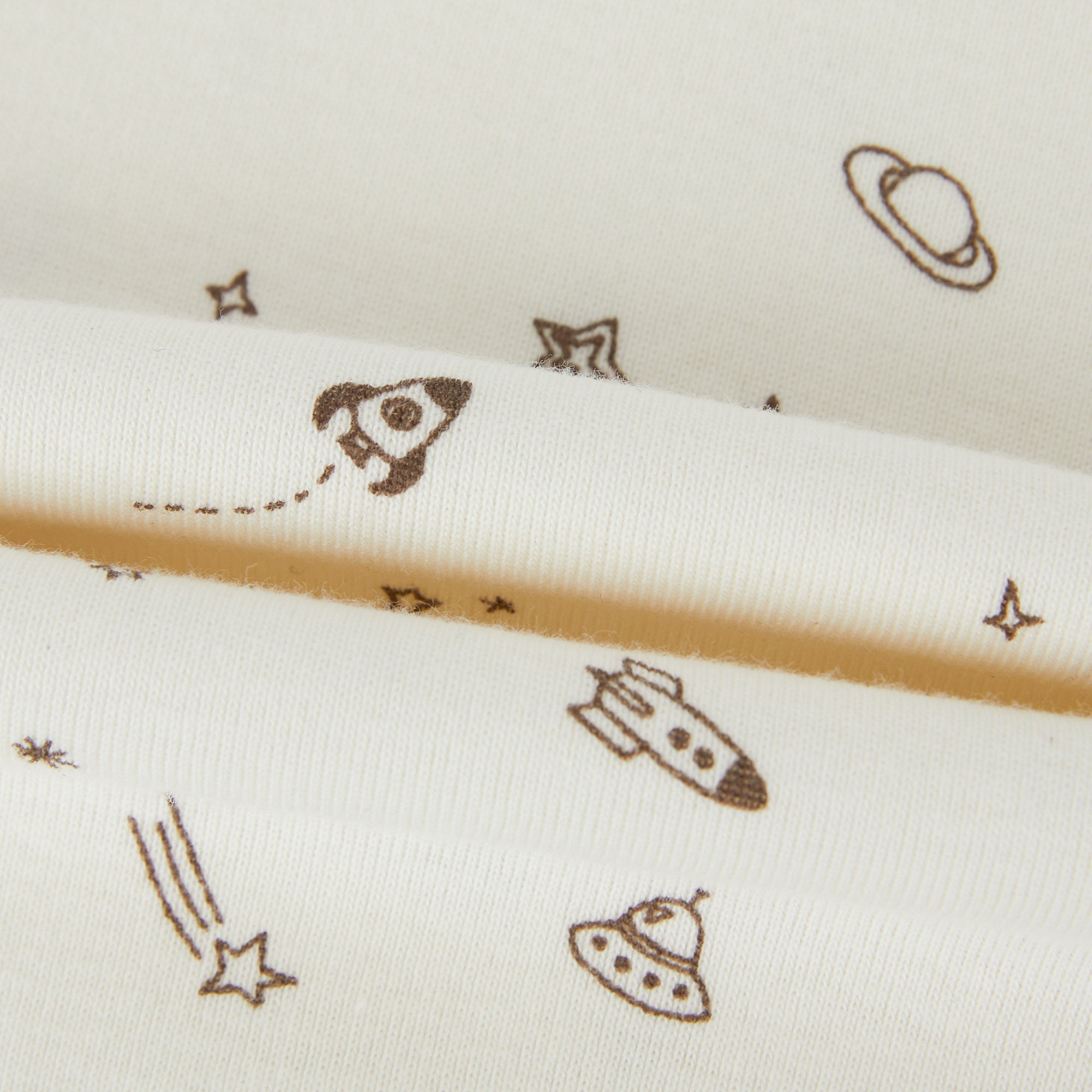 Baby Boys White Printed Cotton Set