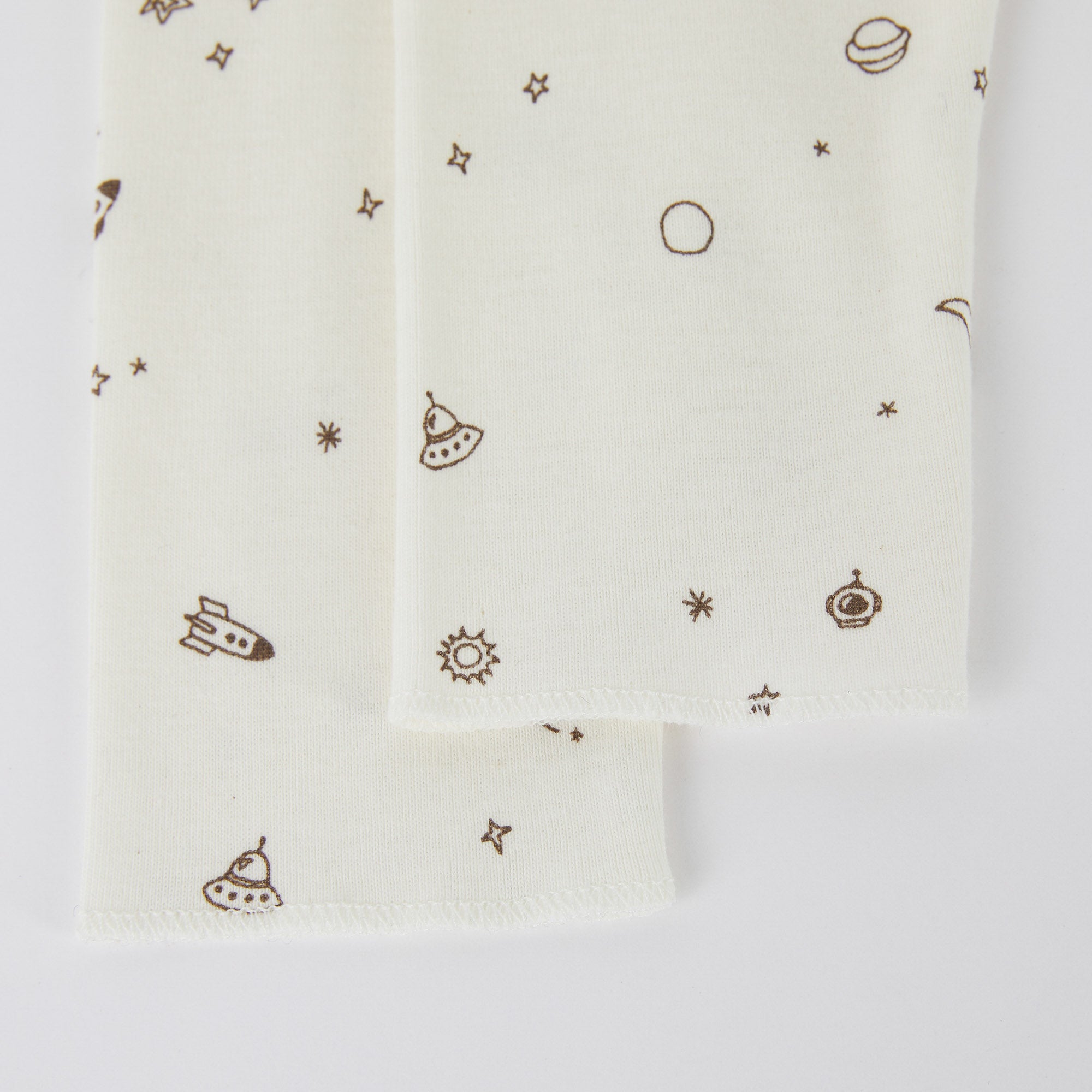 Baby Boys White Printed Cotton Set