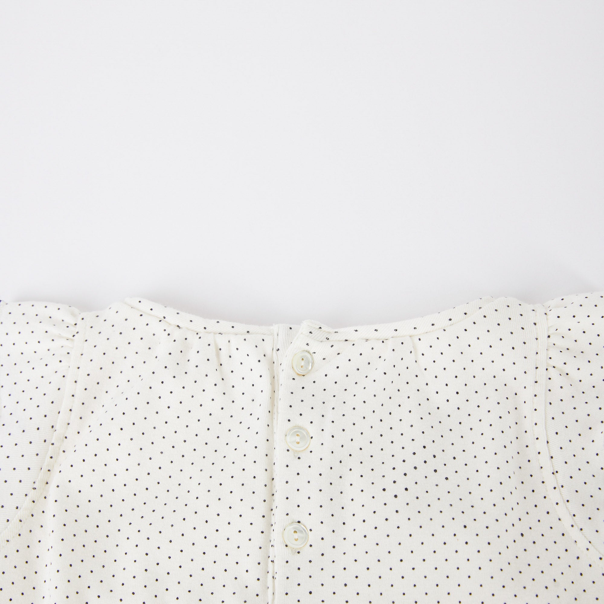 Girls White Dots Cotton Nightwear Set