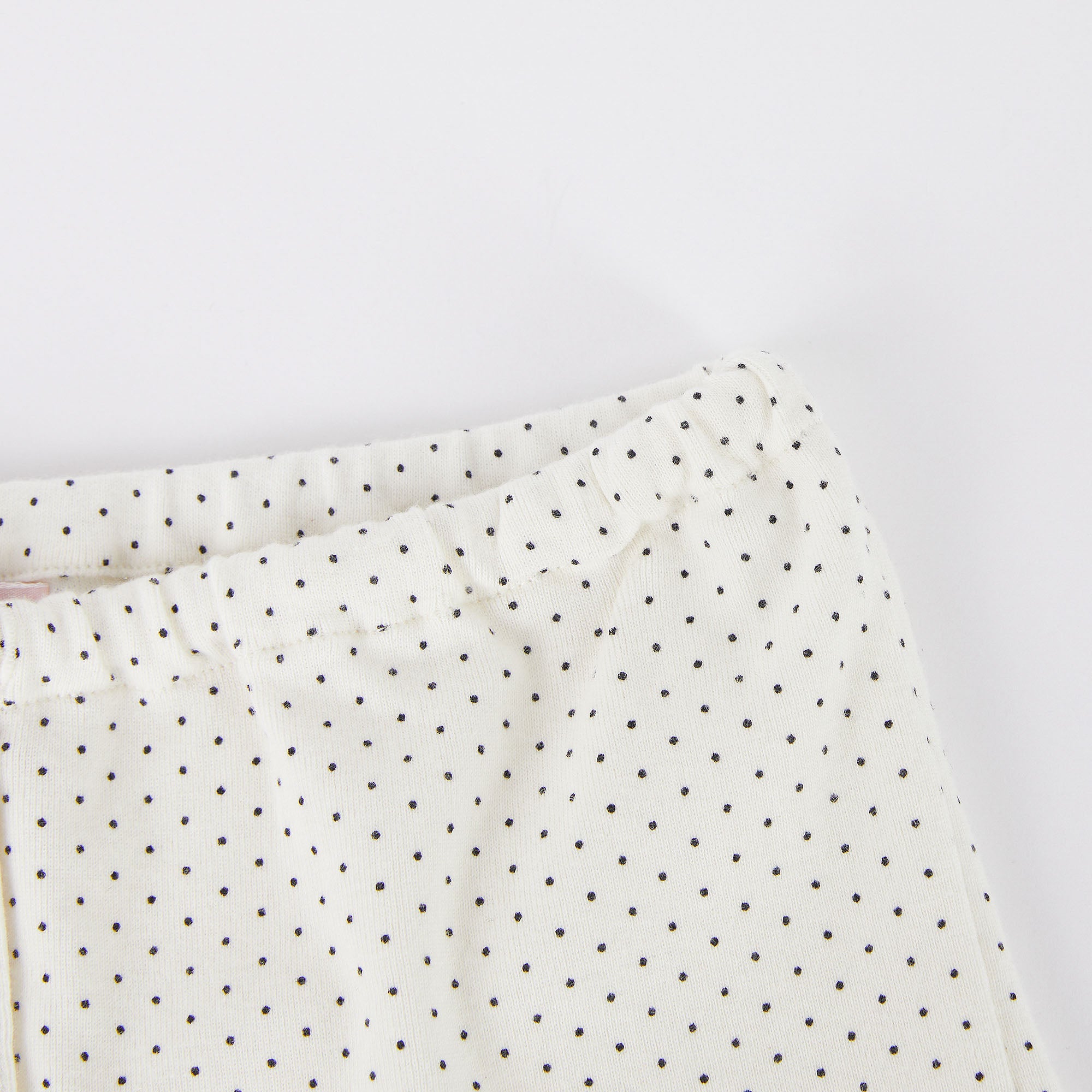 Girls White Dots Cotton Nightwear Set