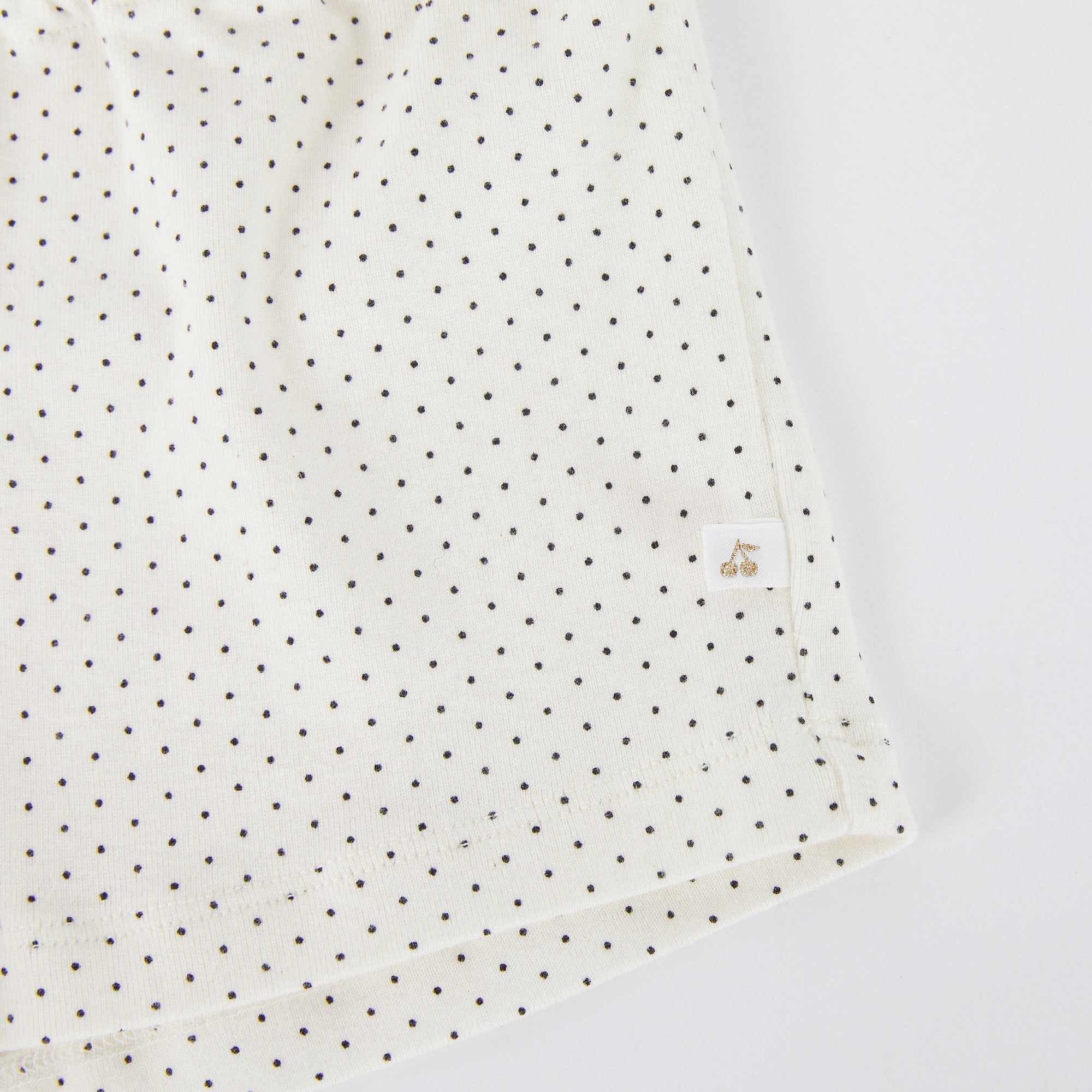 Girls White Dots Cotton Nightwear Set