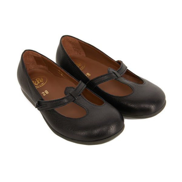 Girls Black Flat Shoes