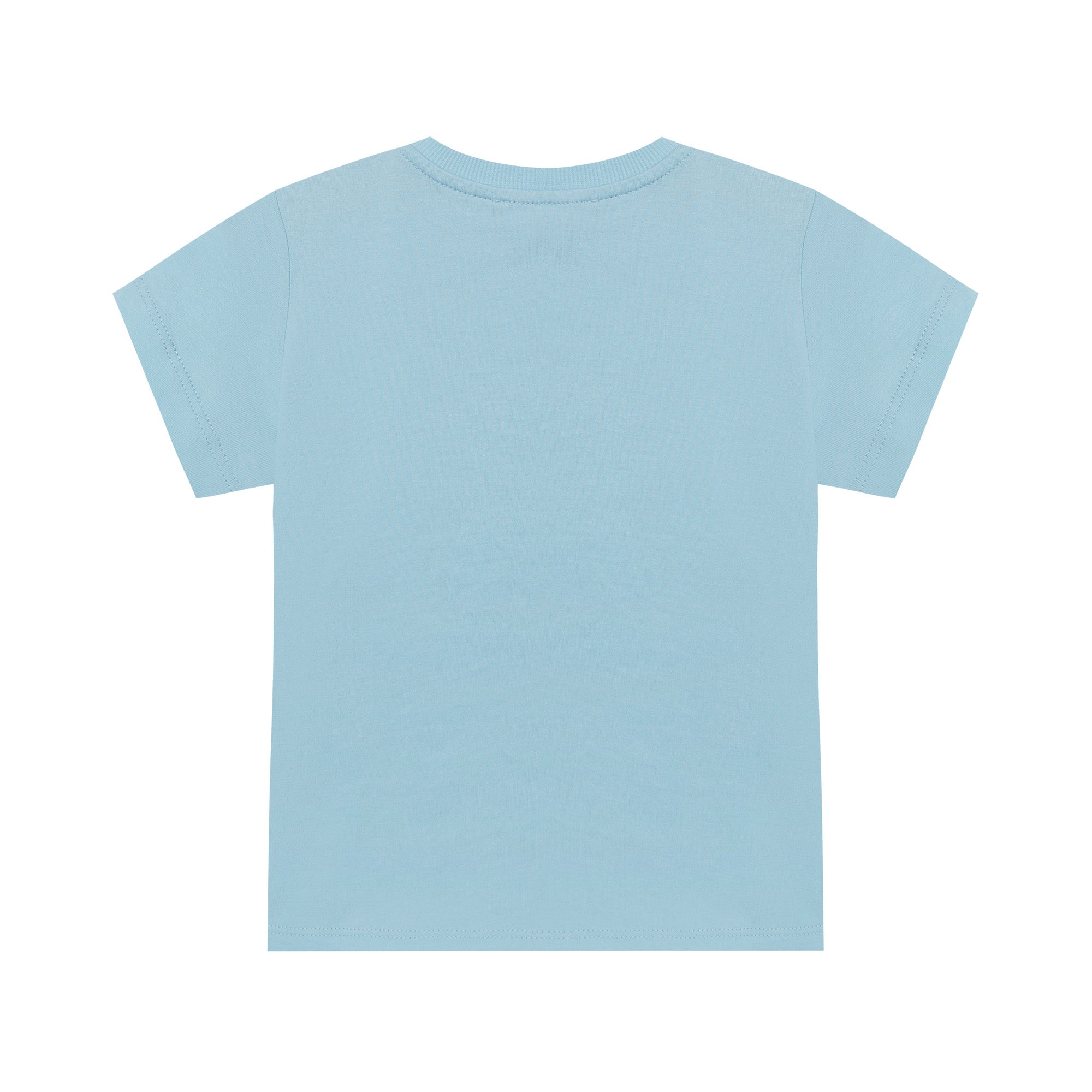 Baby Boys & Girls Blue Logo Cotton T-Shirt