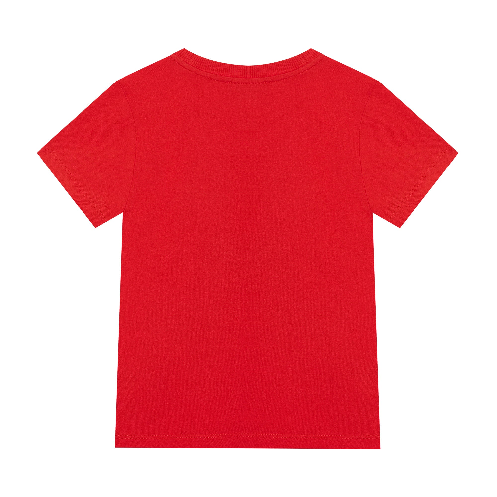 Boys & Girls Red Logo Cotton T-Shirt
