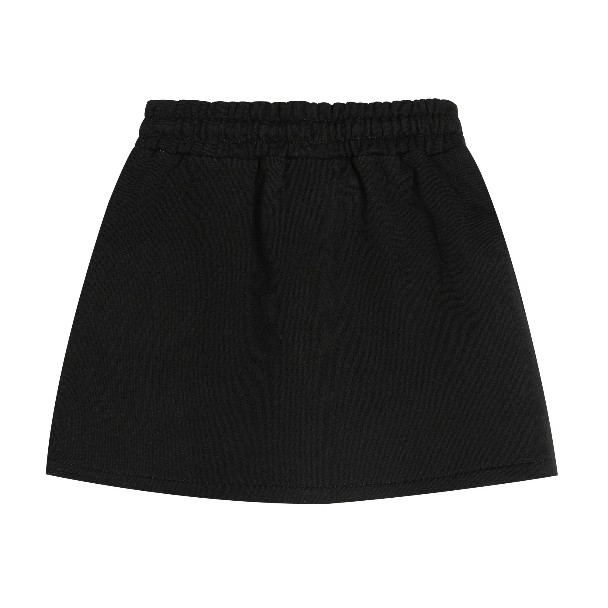 Girls Black Logo Cotton Skirt