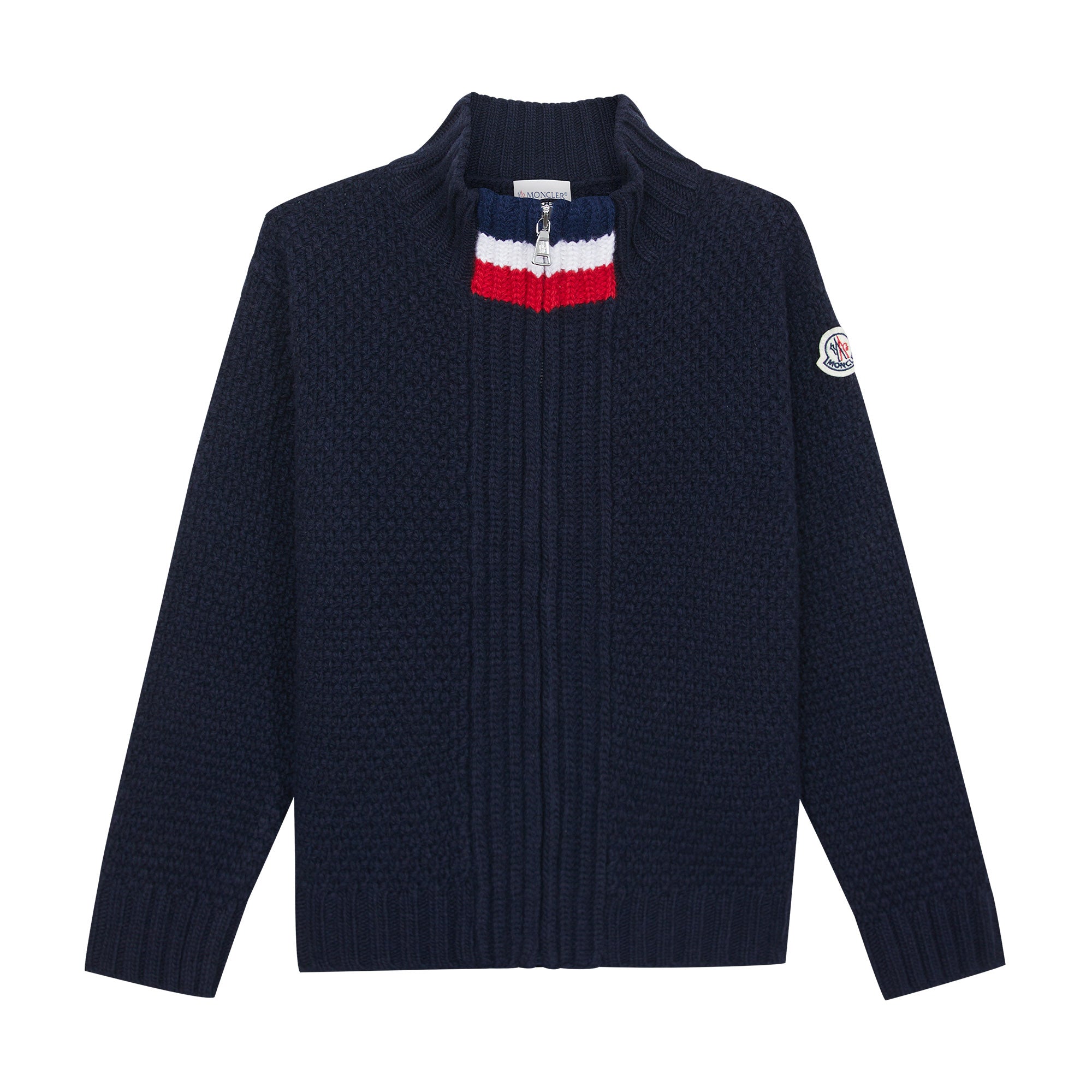 Boys Navy Wool Cardigan