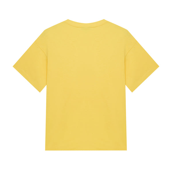 Boys & Girls Yellow Logo Cotton T-Shirt