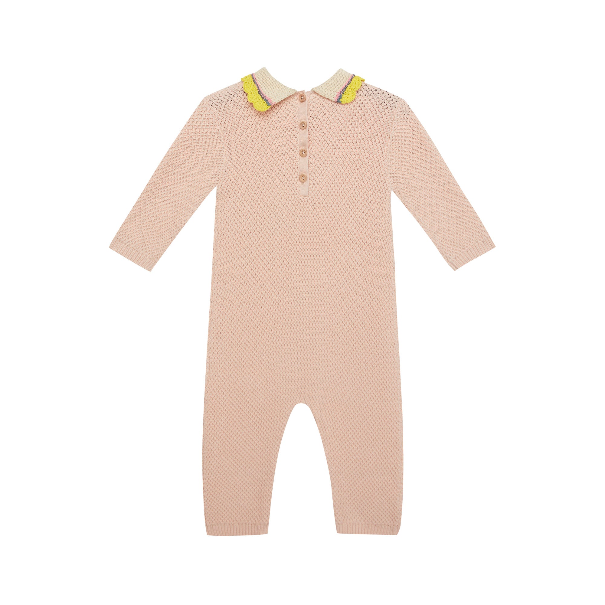 Baby Girls Light Pink Cotton Babysuit