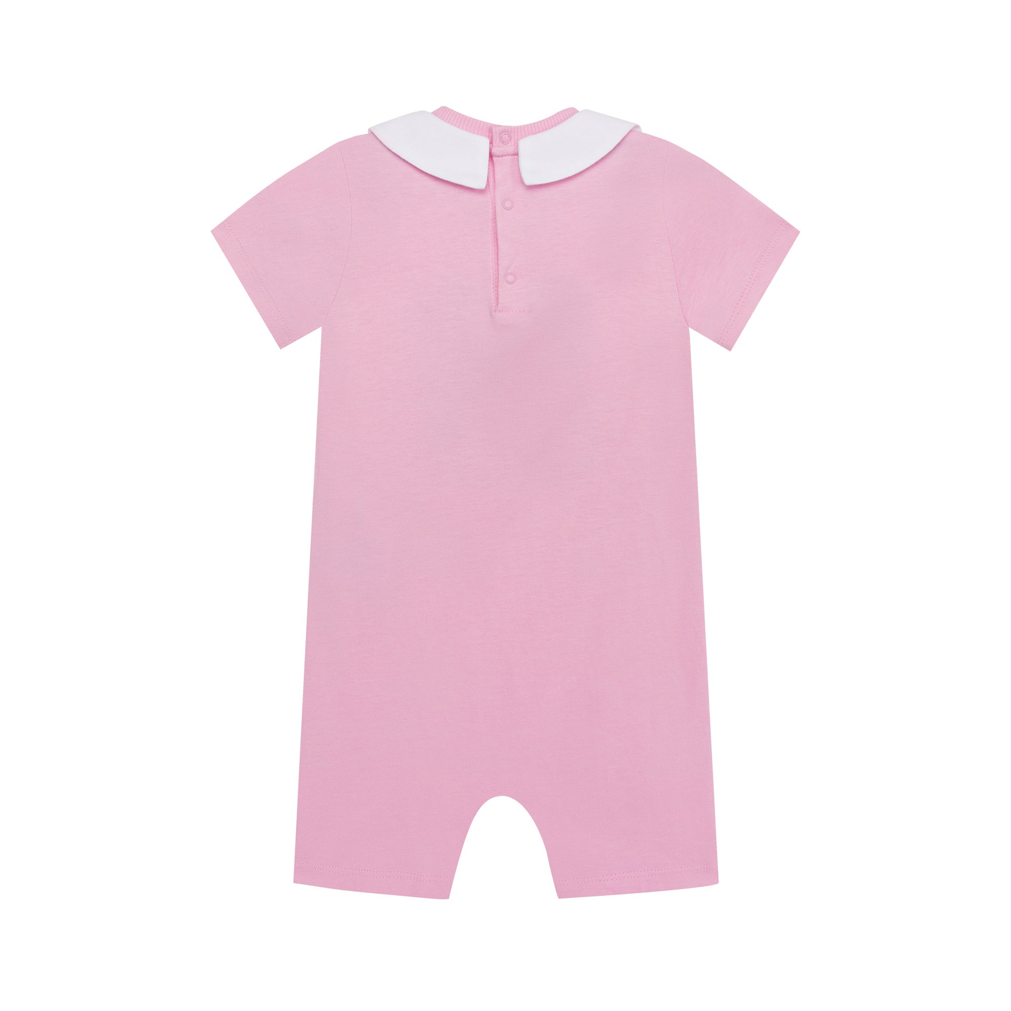 Baby Girls Bright Pink Cotton Babysuit