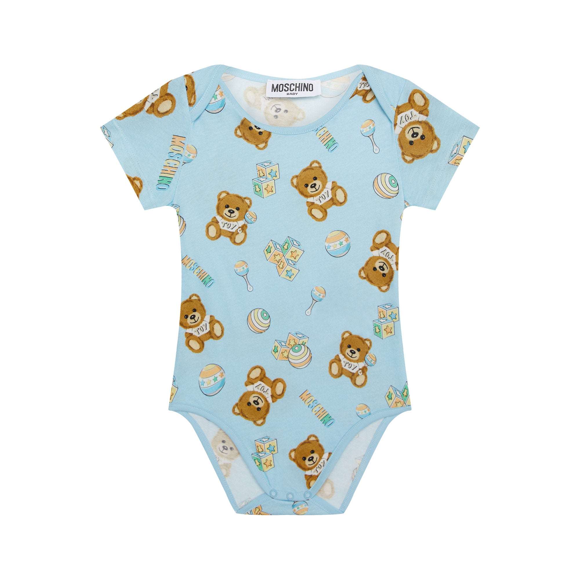 Baby Boys Blue Cotton Babysuit Set